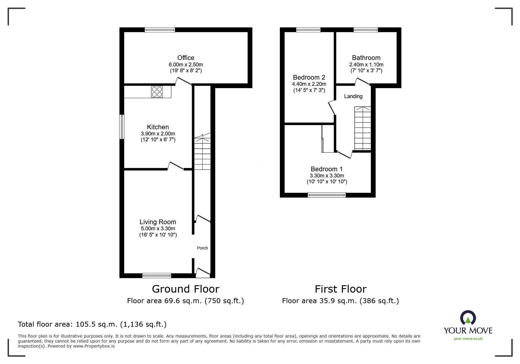 Floorplan of 2 bedroom Semi Detached House to rent, Monmouth Drive, Leicester, Leicestershire, LE2