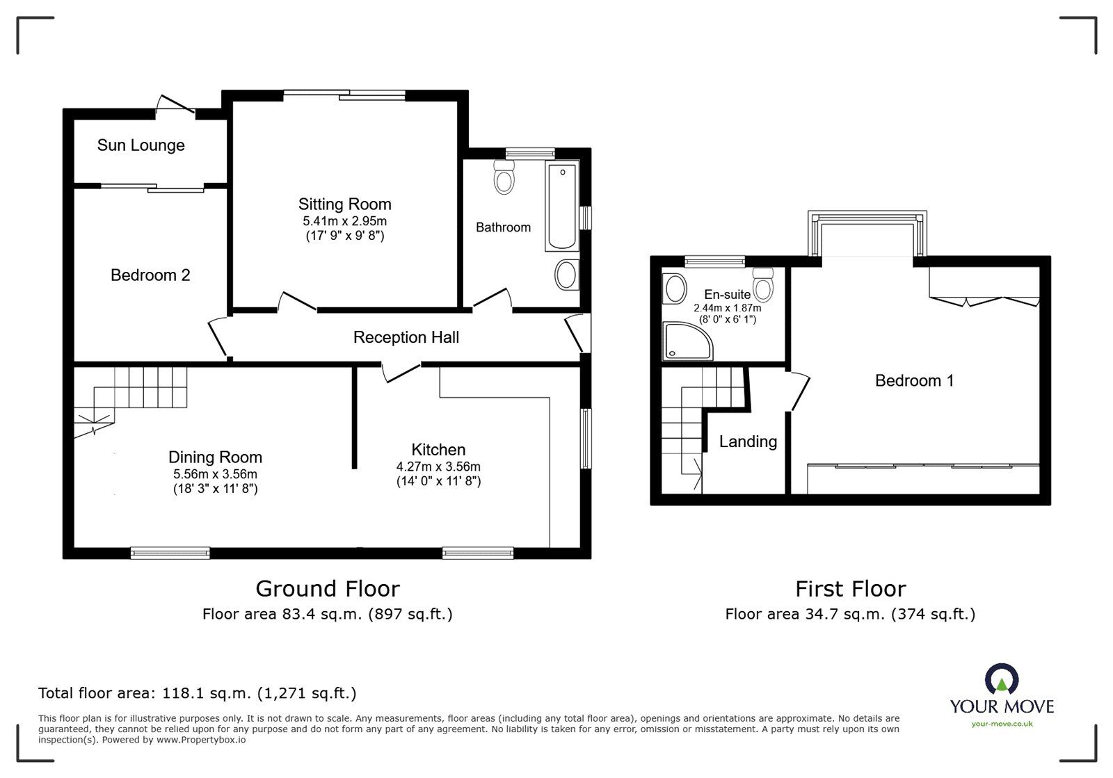 Floorplan of 3 bedroom Semi Detached Bungalow for sale, Homestead Drive, Wigston, Leicestershire, LE18