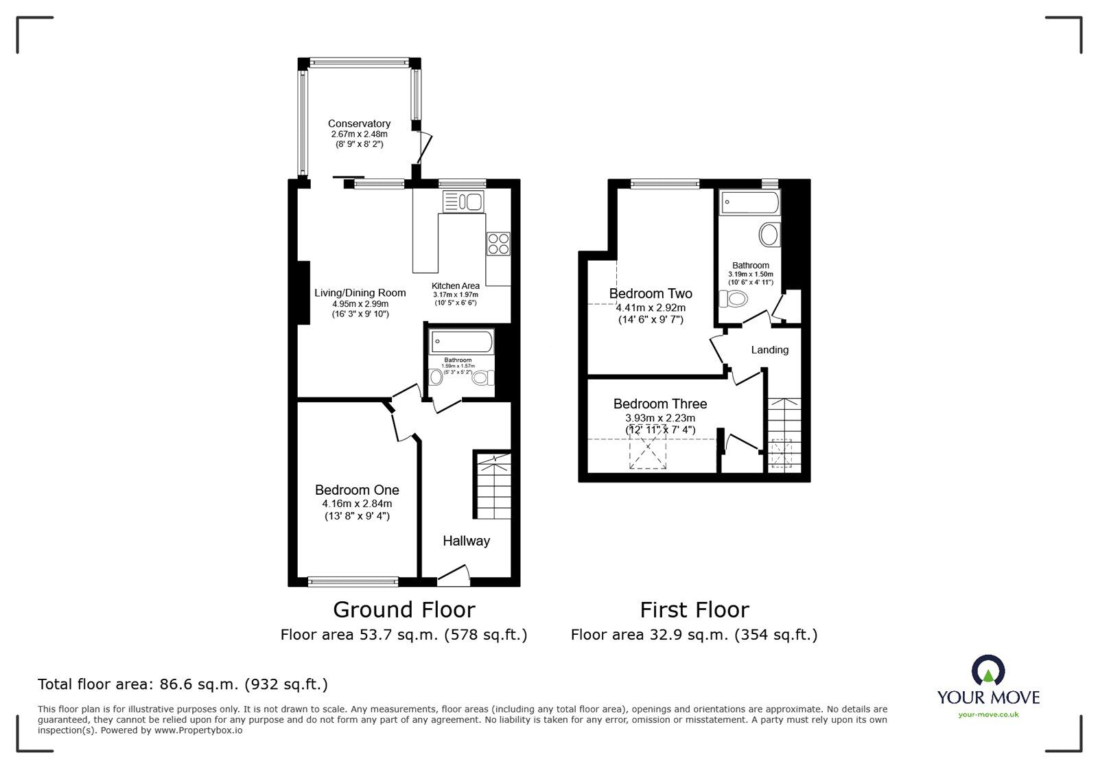 Floorplan of 3 bedroom Semi Detached Bungalow for sale, Reed Pool Close, Countesthorpe, Leicestershire, LE8