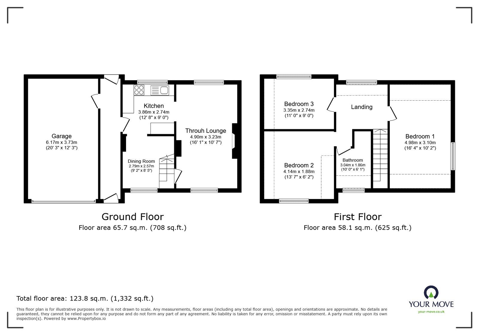 Floorplan of 3 bedroom Detached House for sale, Kingsfield Road, Cosby, Leicestershire, LE9