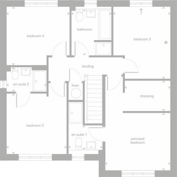 Floorplan of 4 bedroom Detached House for sale, Foston Road, Countesthorpe, Leicestershire, LE8