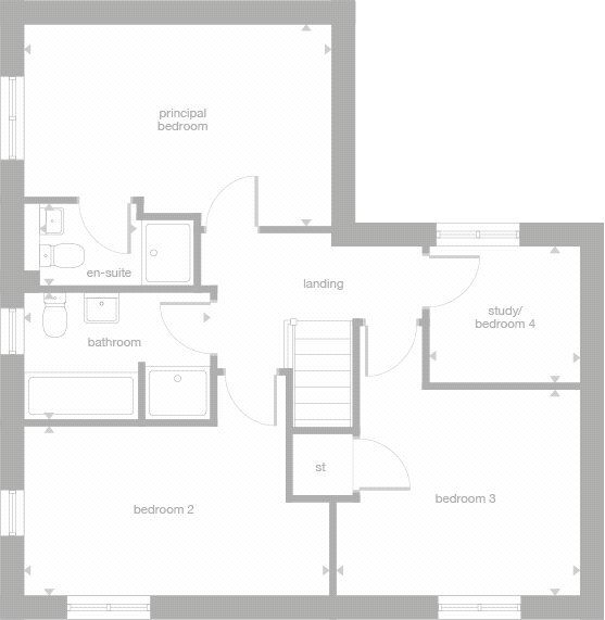 Floorplan of 4 bedroom Detached House for sale, Foston Road, Countesthorpe, Leicestershire, LE8