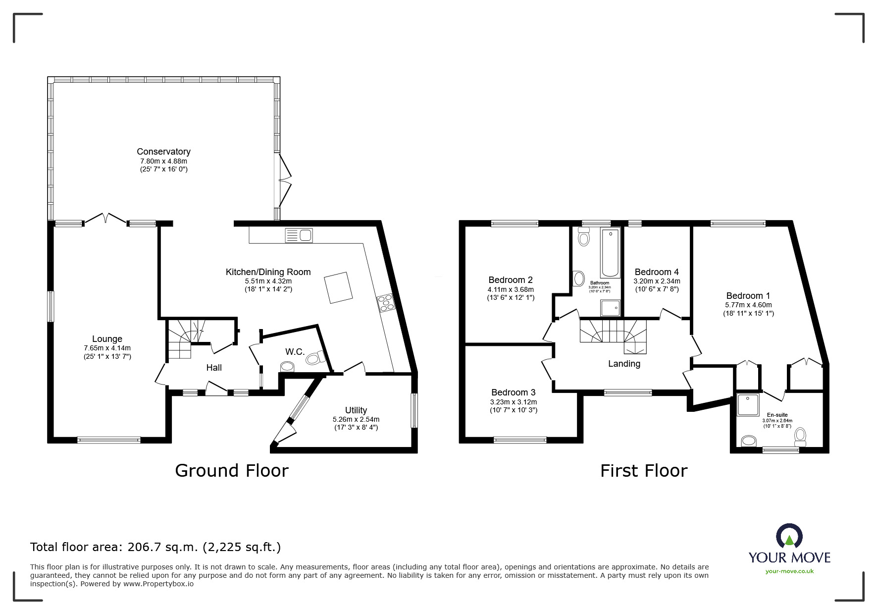 Floorplan of 4 bedroom Detached House for sale, Wavertree Close, Cosby, Leicestershire, LE9
