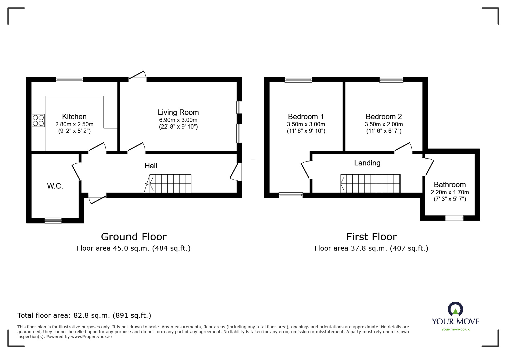 Floorplan of 2 bedroom Semi Detached House to rent, Autumn Road, Leicester, Leicestershire, LE2
