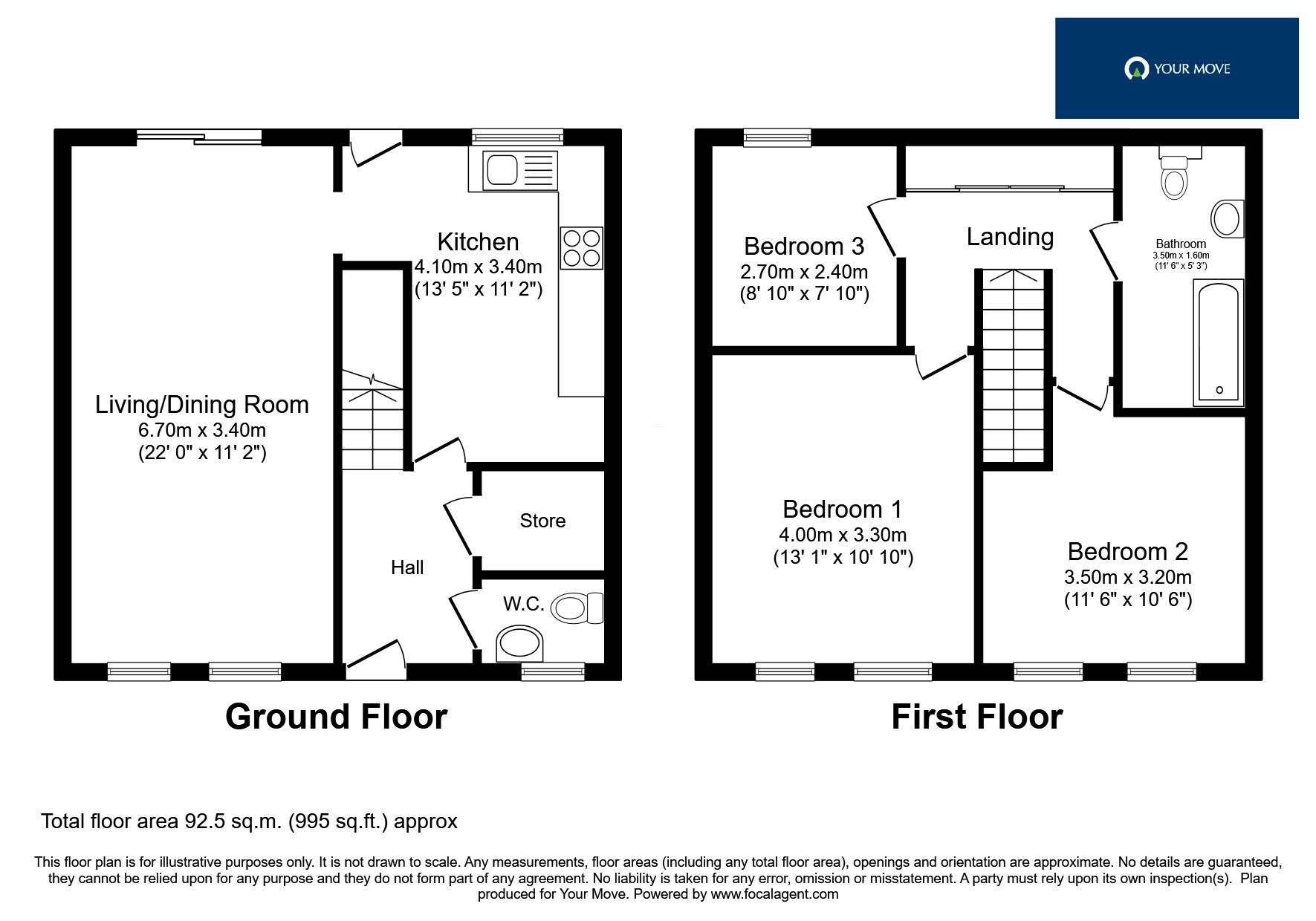 Floorplan of 3 bedroom Semi Detached House for sale, Lockhouse Close, Leicestershire, LE2