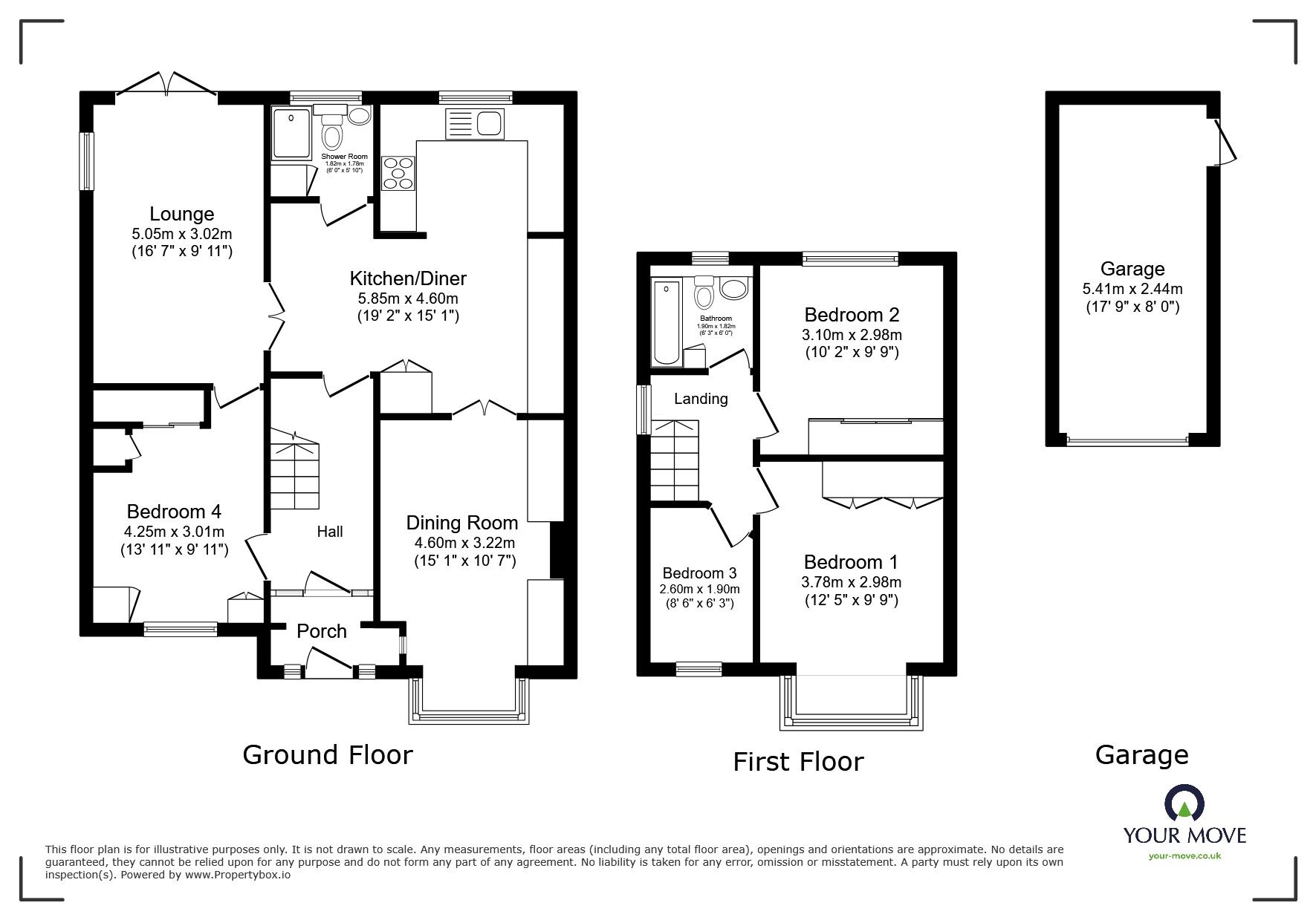 Floorplan of 4 bedroom End Terrace House for sale, Shropshire Road, Leicester, Leicestershire, LE2