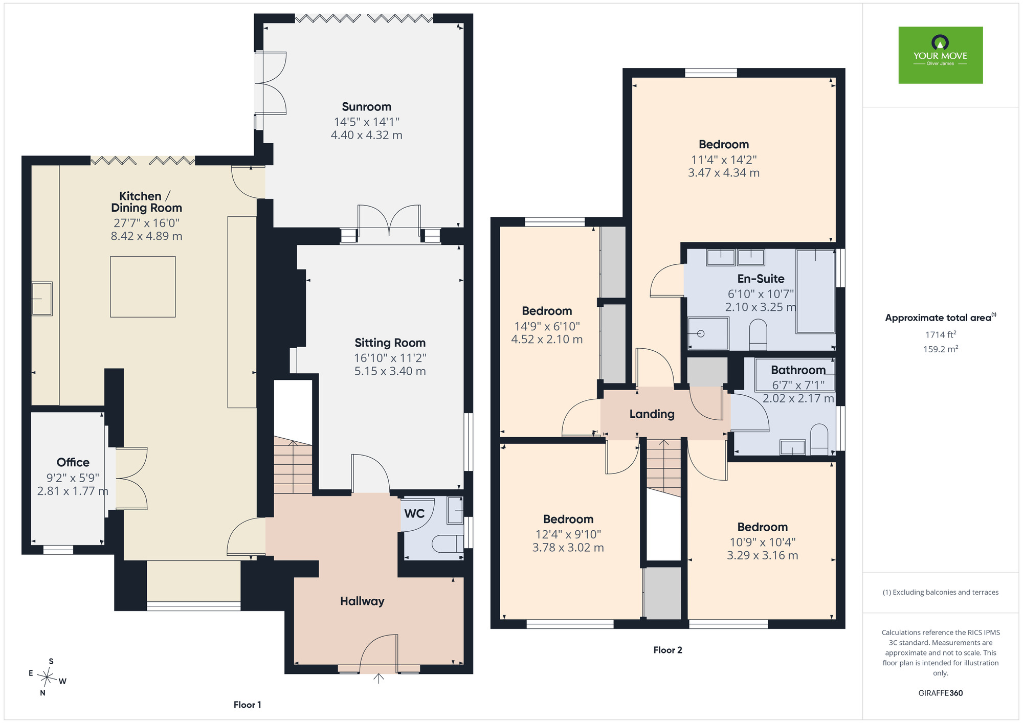 Floorplan of 4 bedroom Detached House for sale, Orchard Rise, Worlingham, Suffolk, NR34