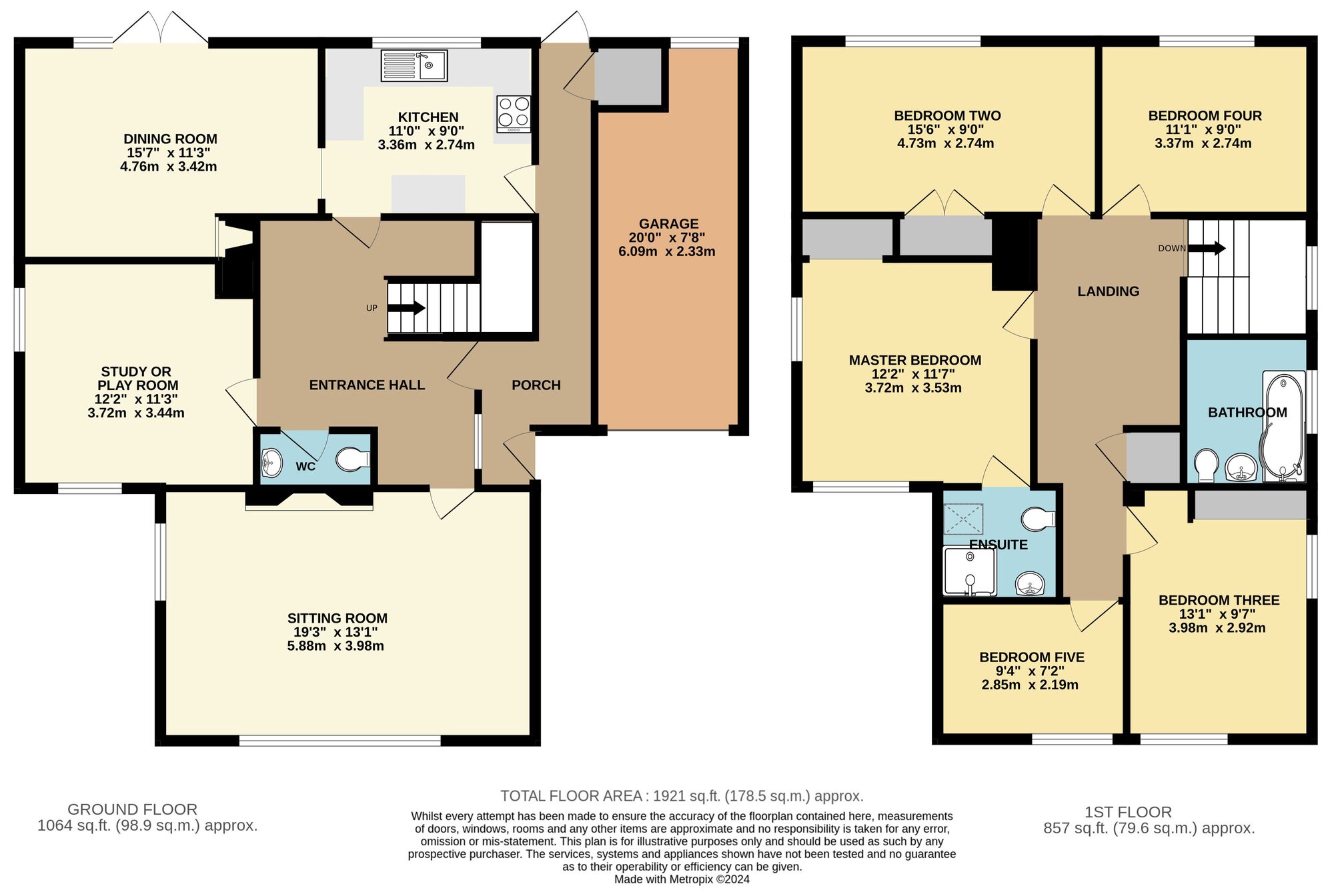 Floorplan of 5 bedroom Link Detached House for sale, Low Road, Thurlton, Norfolk, NR14