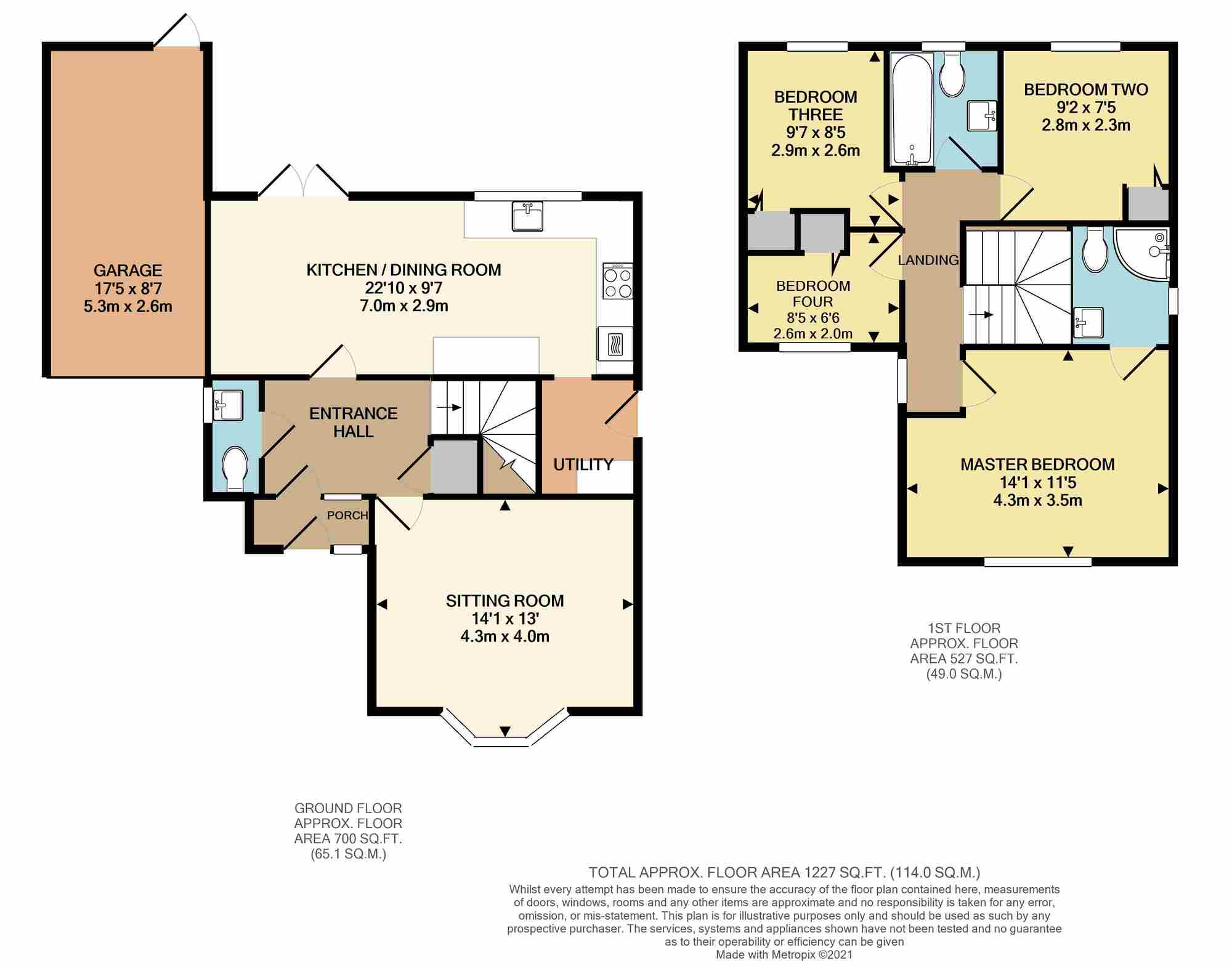 Floorplan of 4 bedroom Detached House for sale, Pepys Avenue, Worlingham, Suffolk, NR34