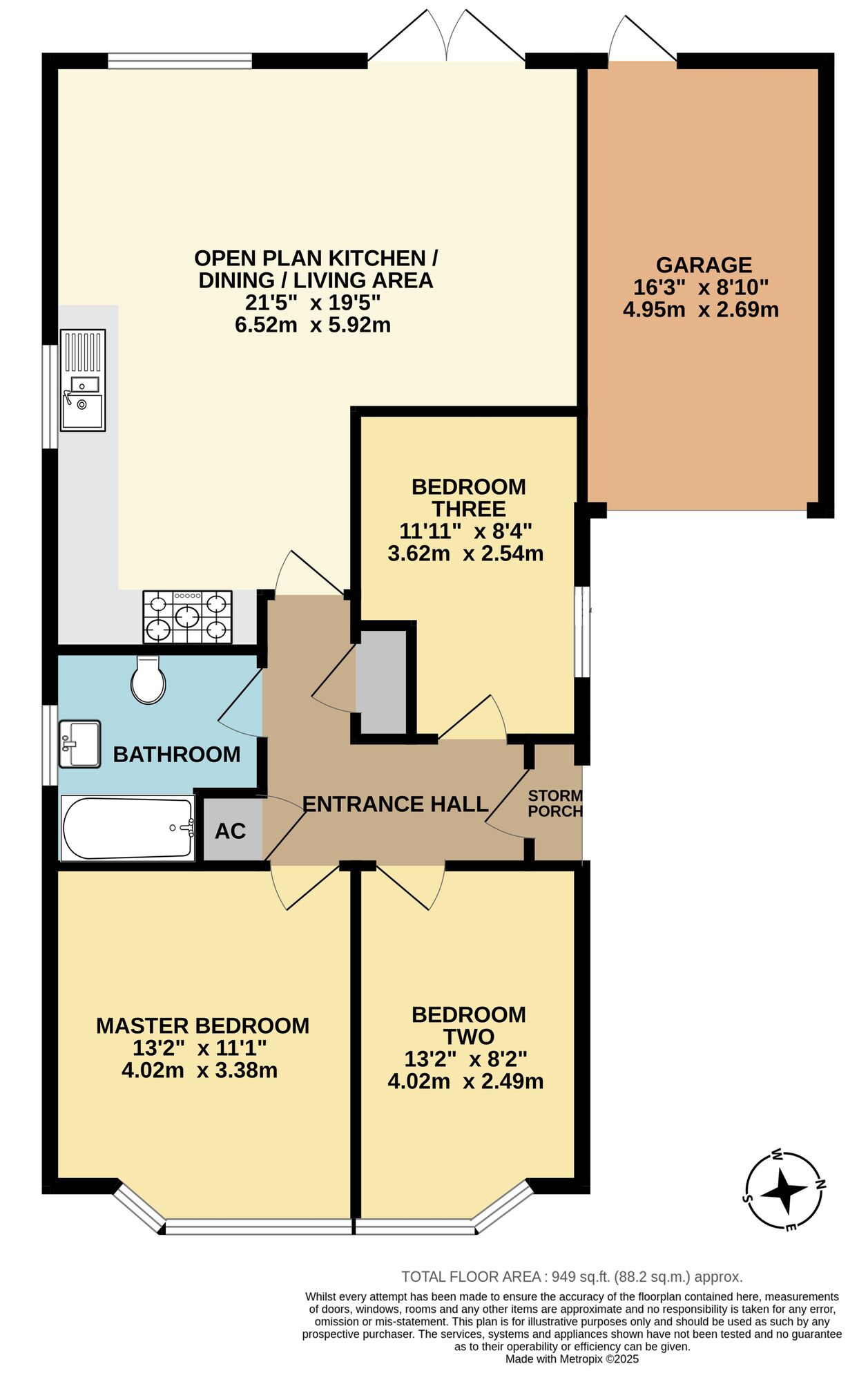 Floorplan of 3 bedroom Detached Bungalow for sale, Nicholson Drive, Beccles, Suffolk, NR34