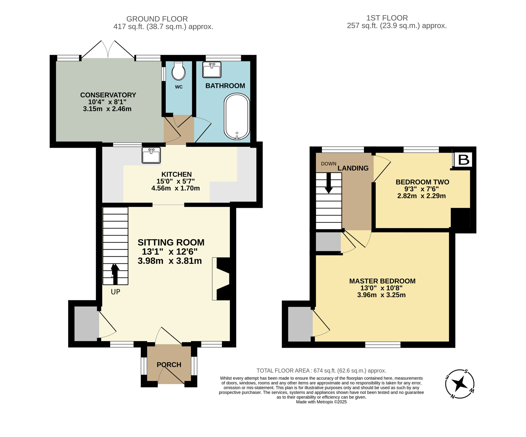 Floorplan of 2 bedroom Mid Terrace House for sale, Bardolph Road, Bungay, Suffolk, NR35