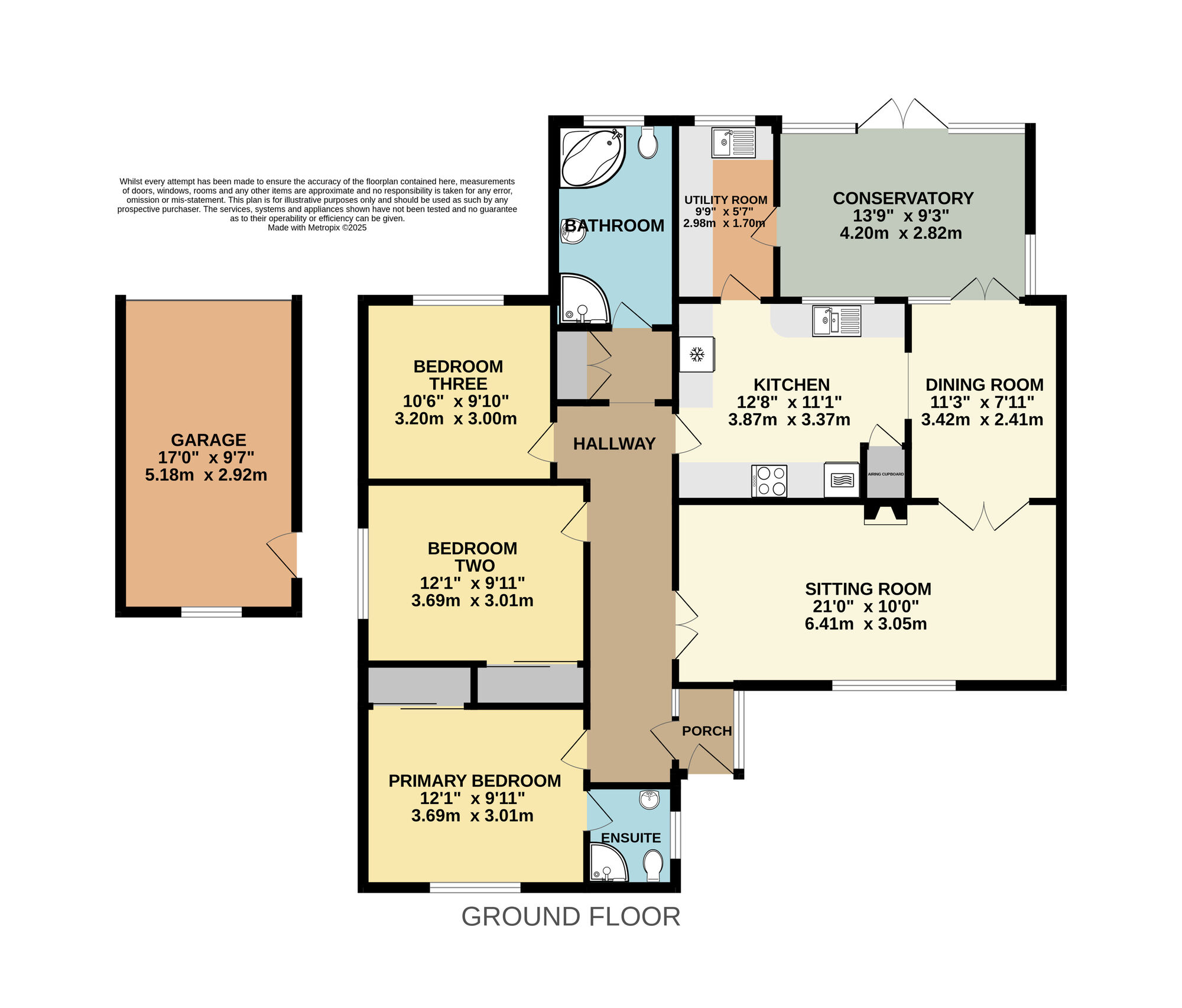 Floorplan of 3 bedroom Detached Bungalow for sale, Todhunter Avenue, Gillingham, Norfolk, NR34