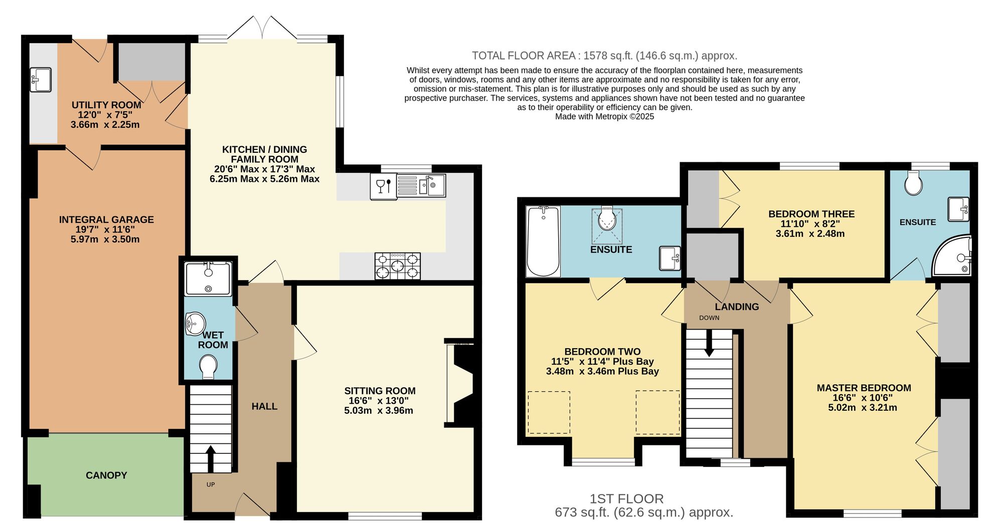 Floorplan of 3 bedroom Semi Detached House for sale, Clearview, Barnby, Suffolk, NR34