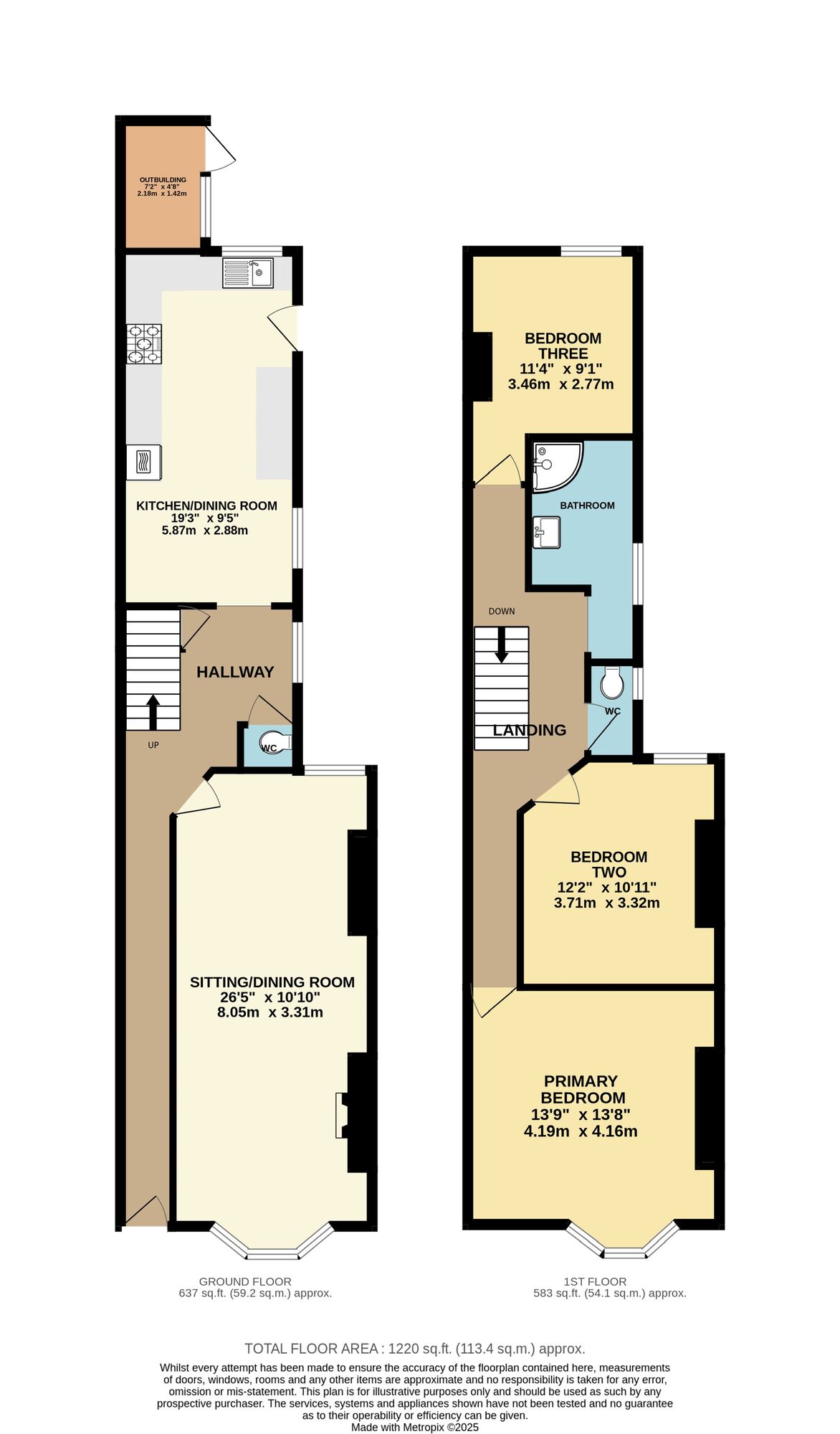 Floorplan of 3 bedroom Mid Terrace House for sale, Beresford Road, Lowestoft, Suffolk, NR32
