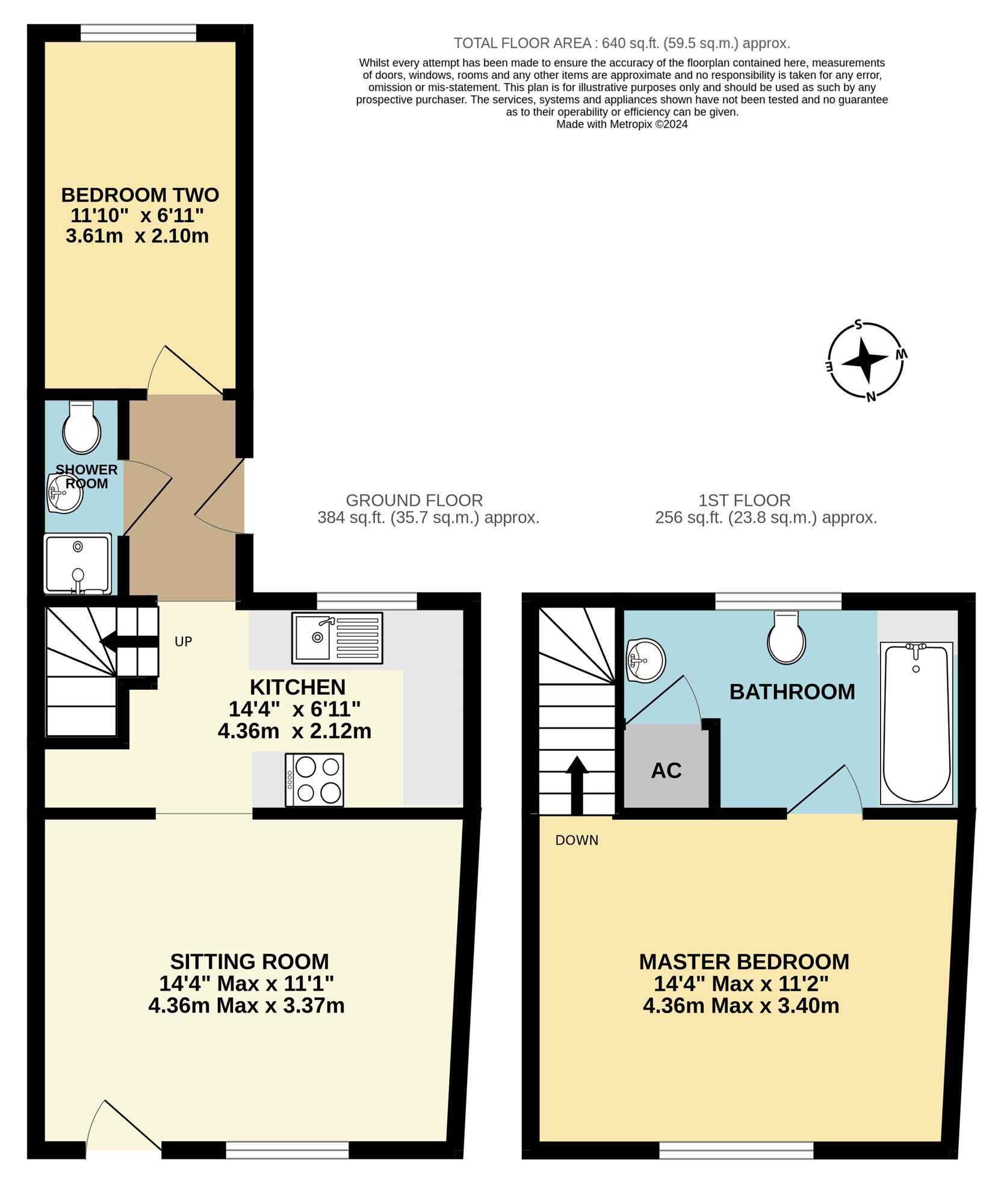 Floorplan of 2 bedroom Mid Terrace House to rent, Ingate, Beccles, Suffolk, NR34