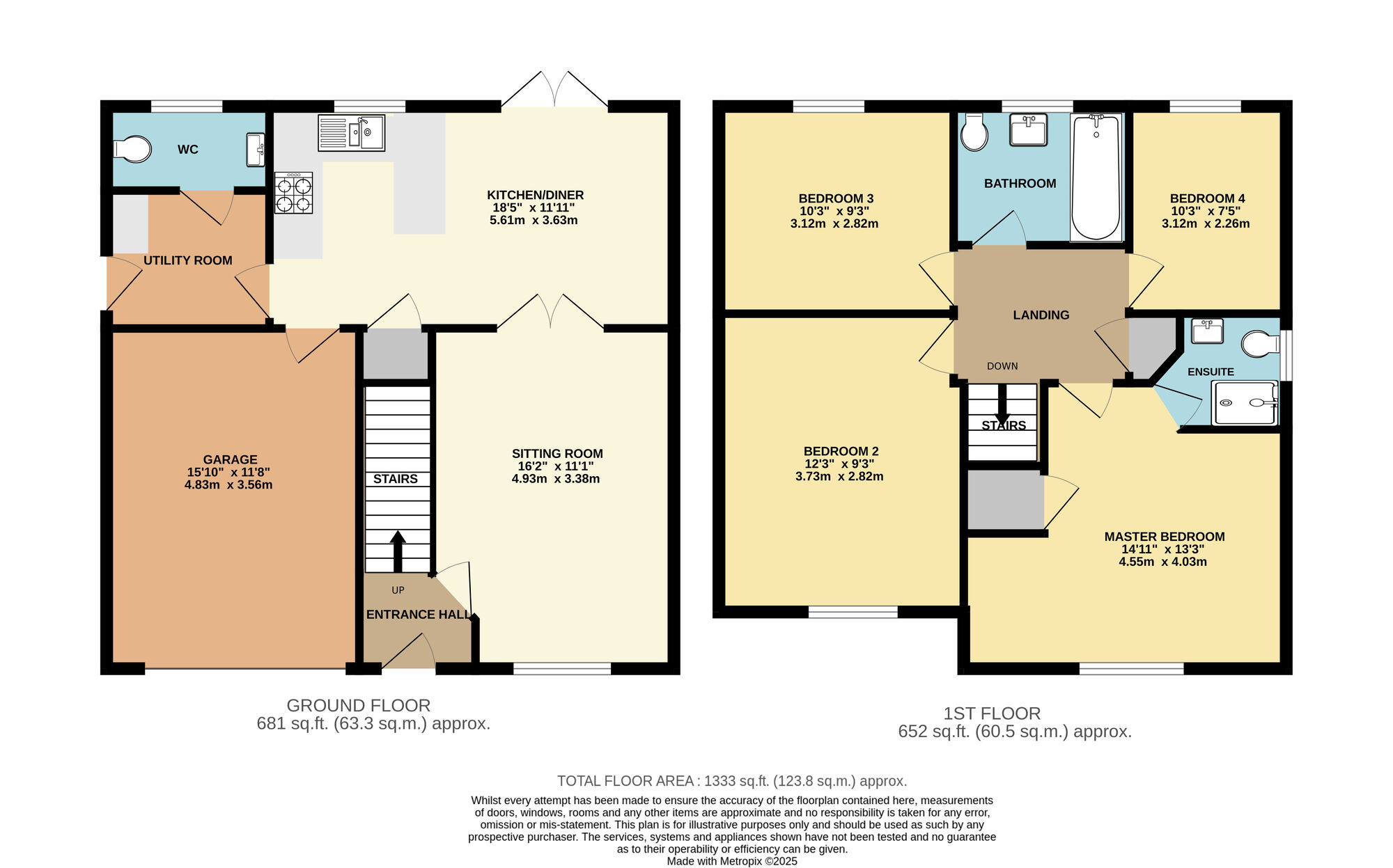 Floorplan of 4 bedroom Detached House for sale, Howes Road, Bradwell, Norfolk, NR31