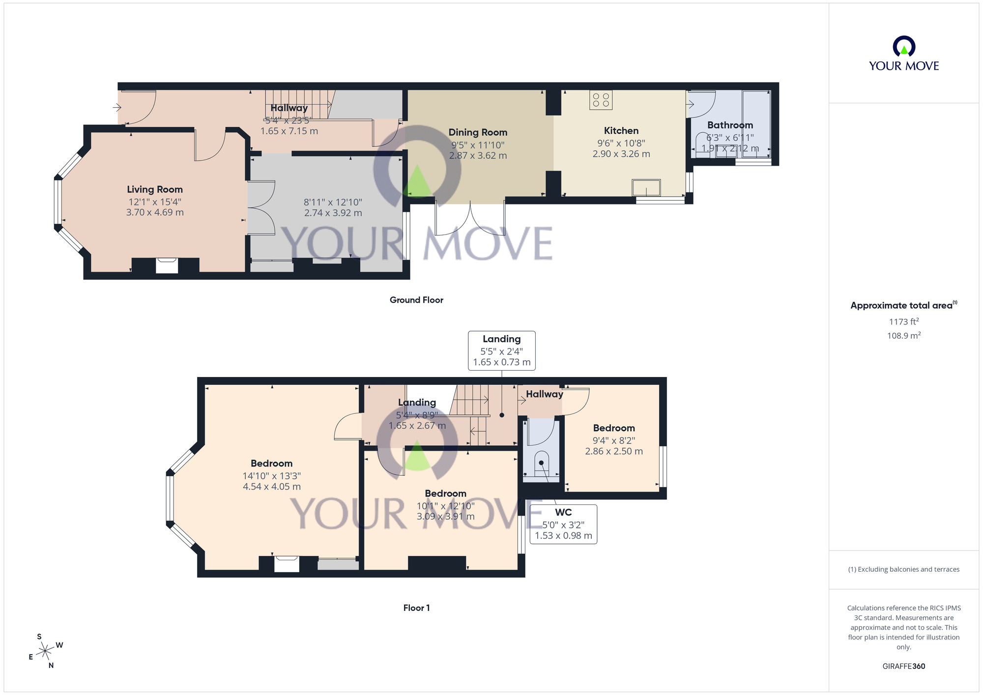 Floorplan of 3 bedroom Mid Terrace House for sale, Park Road, Lowestoft, Suffolk, NR32