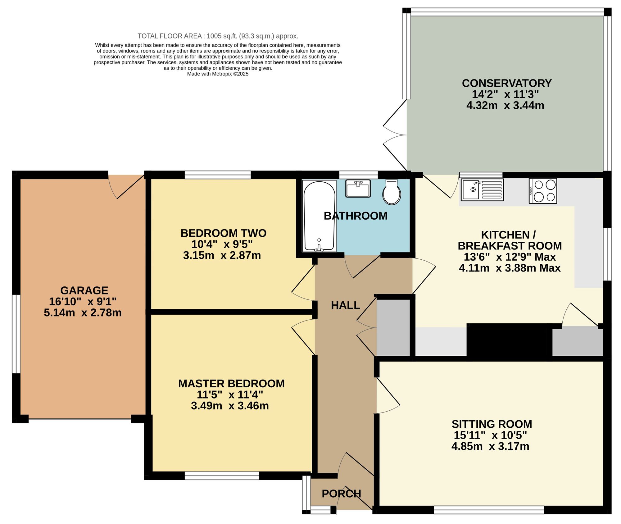 Floorplan of 2 bedroom Detached Bungalow for sale, Annandale Drive, Beccles, Suffolk, NR34