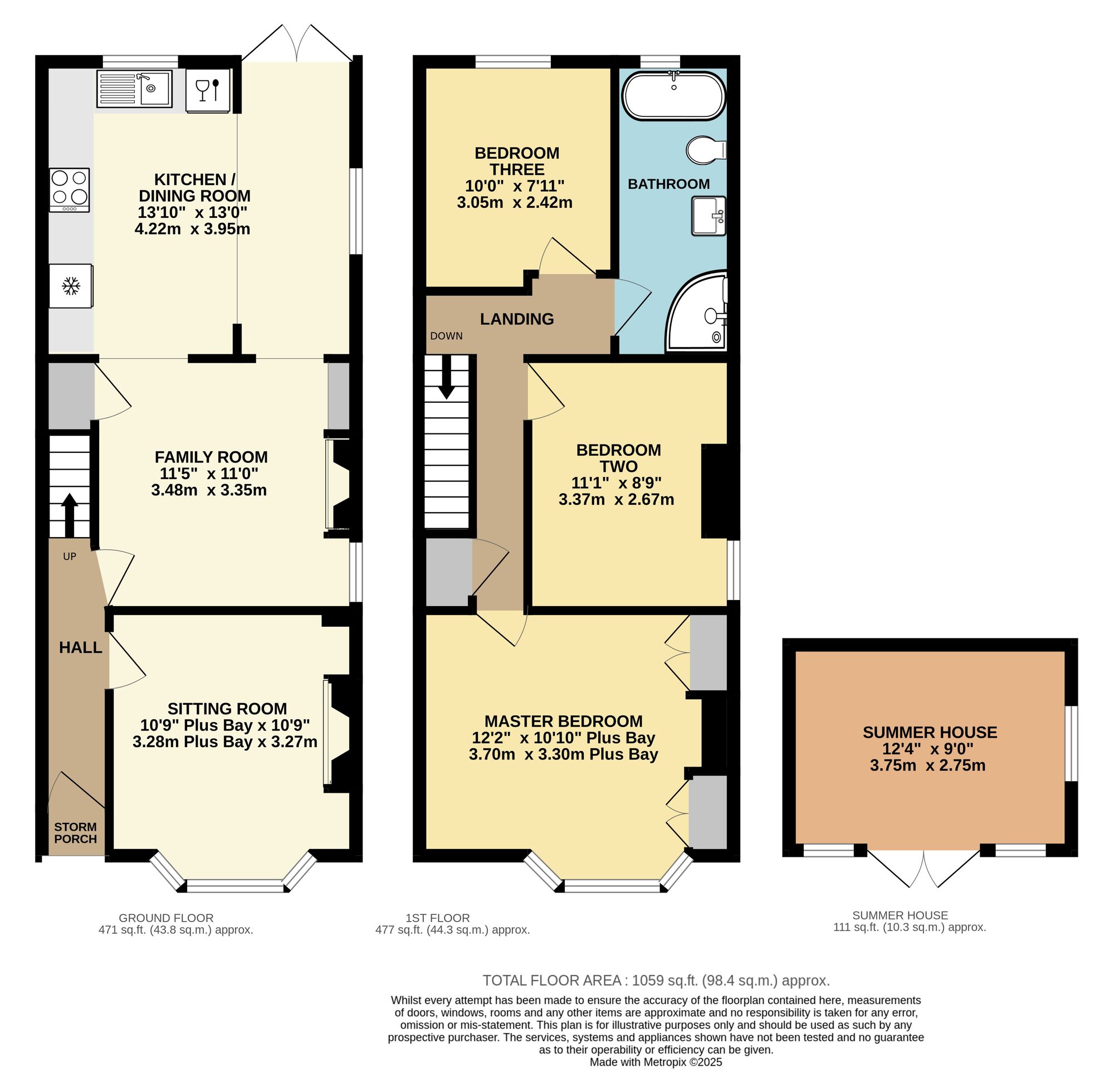 Floorplan of 3 bedroom Semi Detached House for sale, London Road, Beccles, Suffolk, NR34