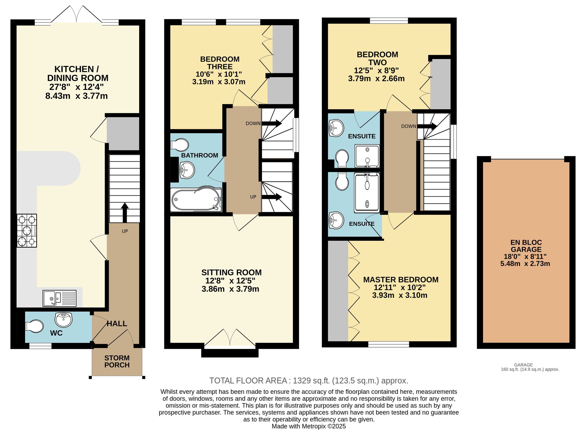 Floorplan of 3 bedroom End Terrace House for sale, Nelson Close, Harleston, Norfolk, IP20