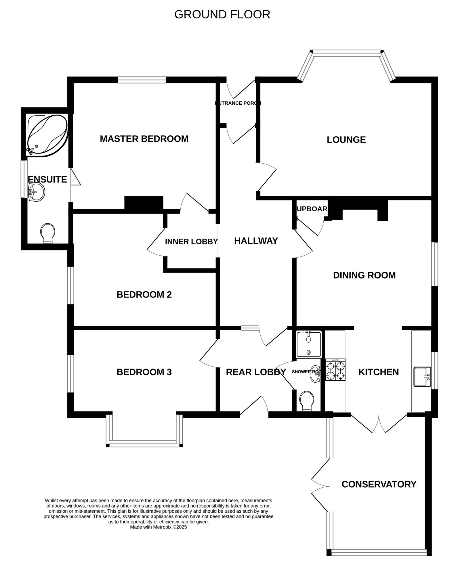 Floorplan of Detached Bungalow for sale, Park Road, Gorleston, Norfolk, NR31