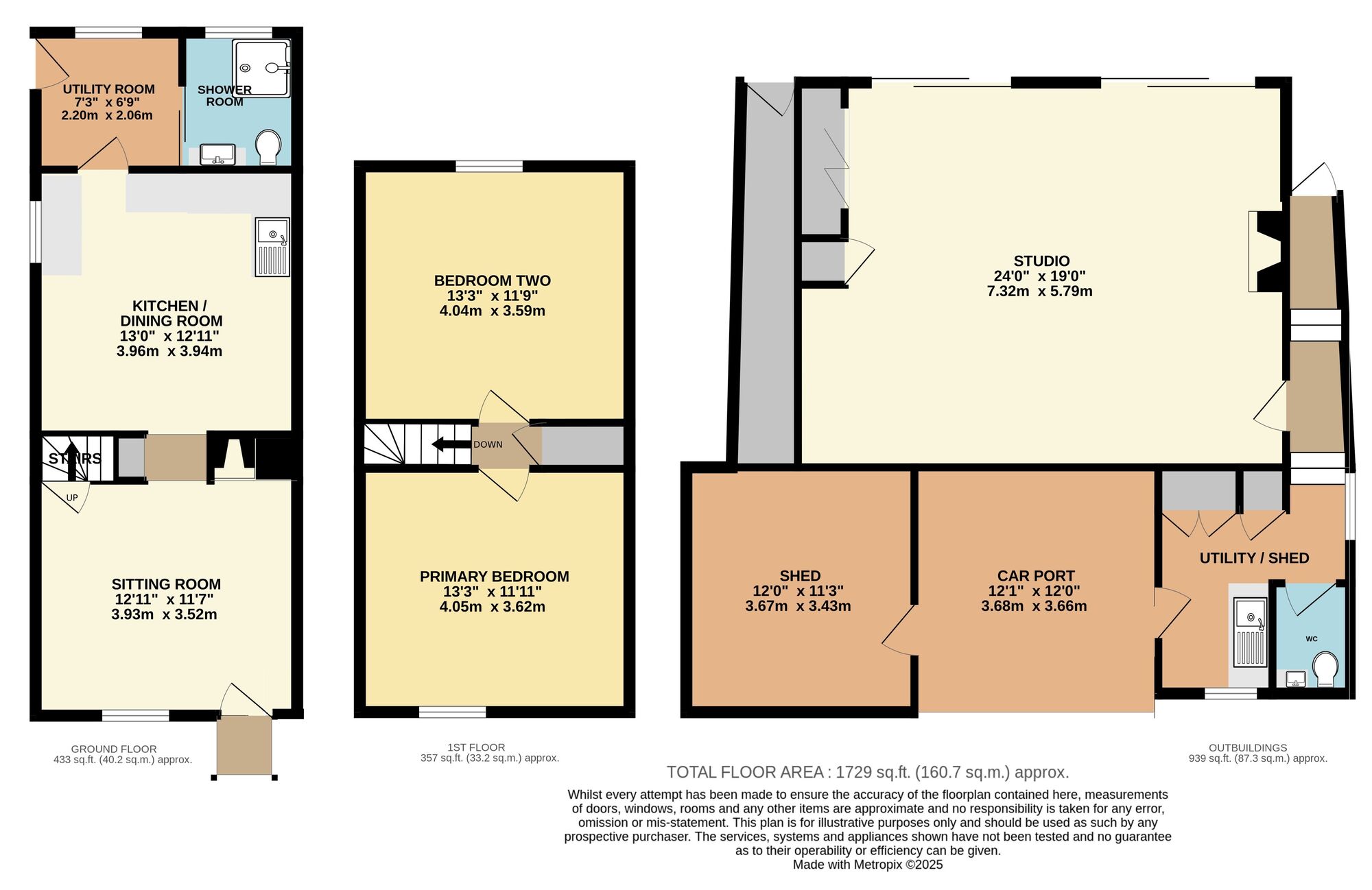 Floorplan of 2 bedroom Mid Terrace House for sale, Roydon Fen, Roydon, Norfolk, IP22
