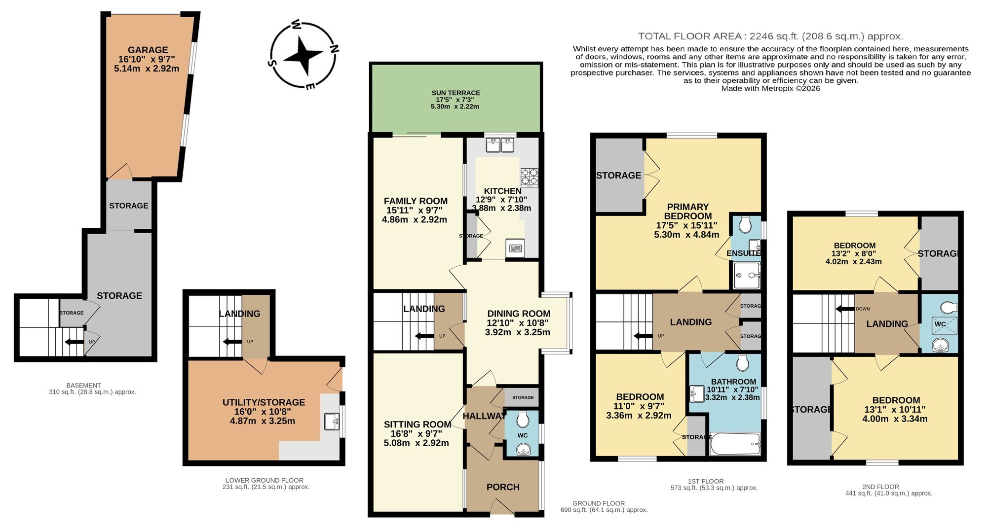 Floorplan of 4 bedroom End Terrace House for sale, Northgate, Beccles, Suffolk, NR34