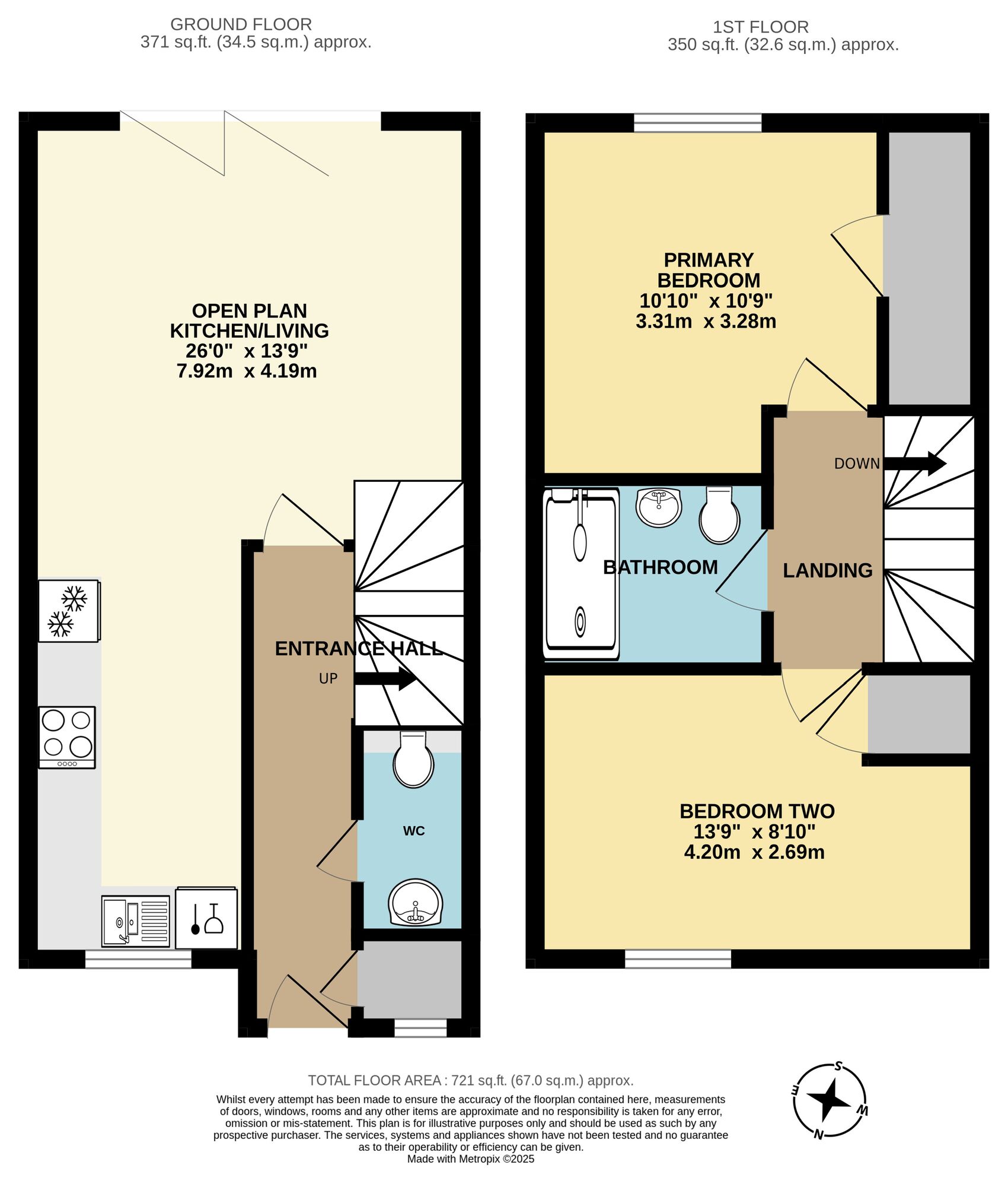 Floorplan of 2 bedroom Mid Terrace House for sale, Waterside Drive, Ditchingham, Norfolk, NR35