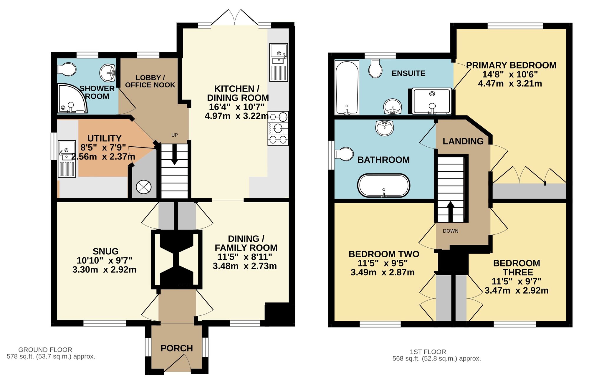 Floorplan of 3 bedroom Semi Detached Property to rent, Candlers Lane, Harleston, Norfolk, IP20