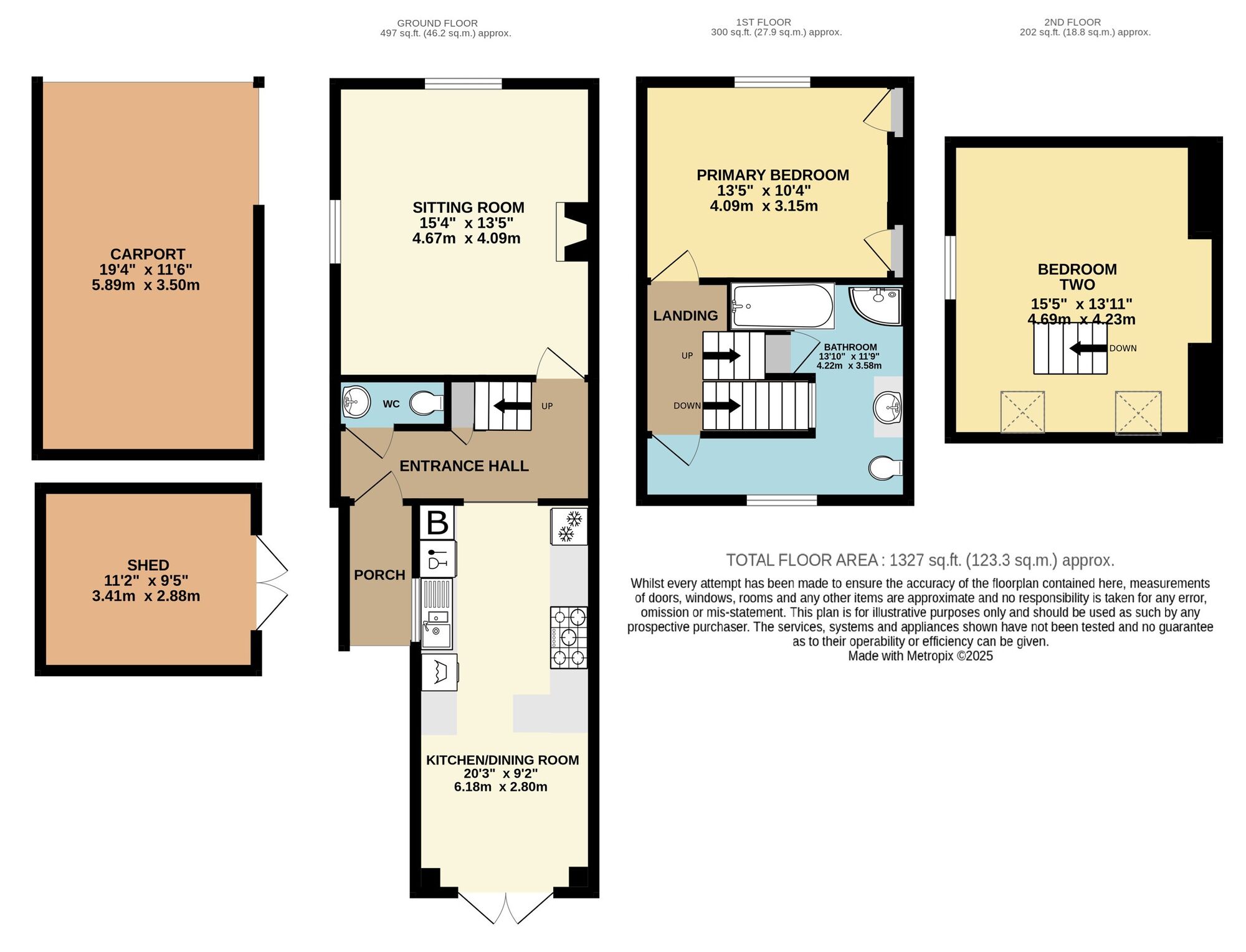 Floorplan of 2 bedroom Semi Detached House for sale, Mill Lane, Barnby, Suffolk, NR34