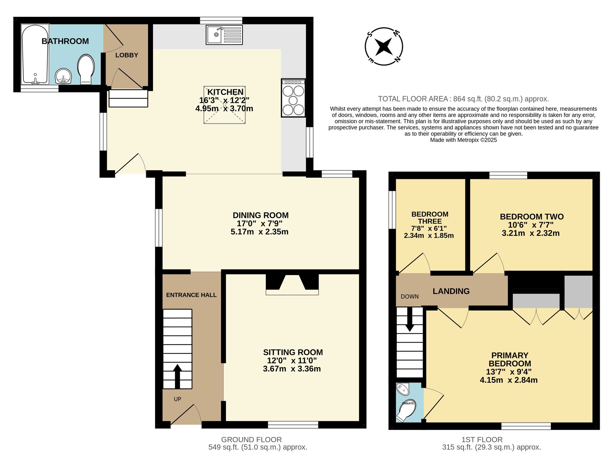 Floorplan of 3 bedroom Semi Detached House for sale, Candlers Lane, Harleston, Norfolk, IP20