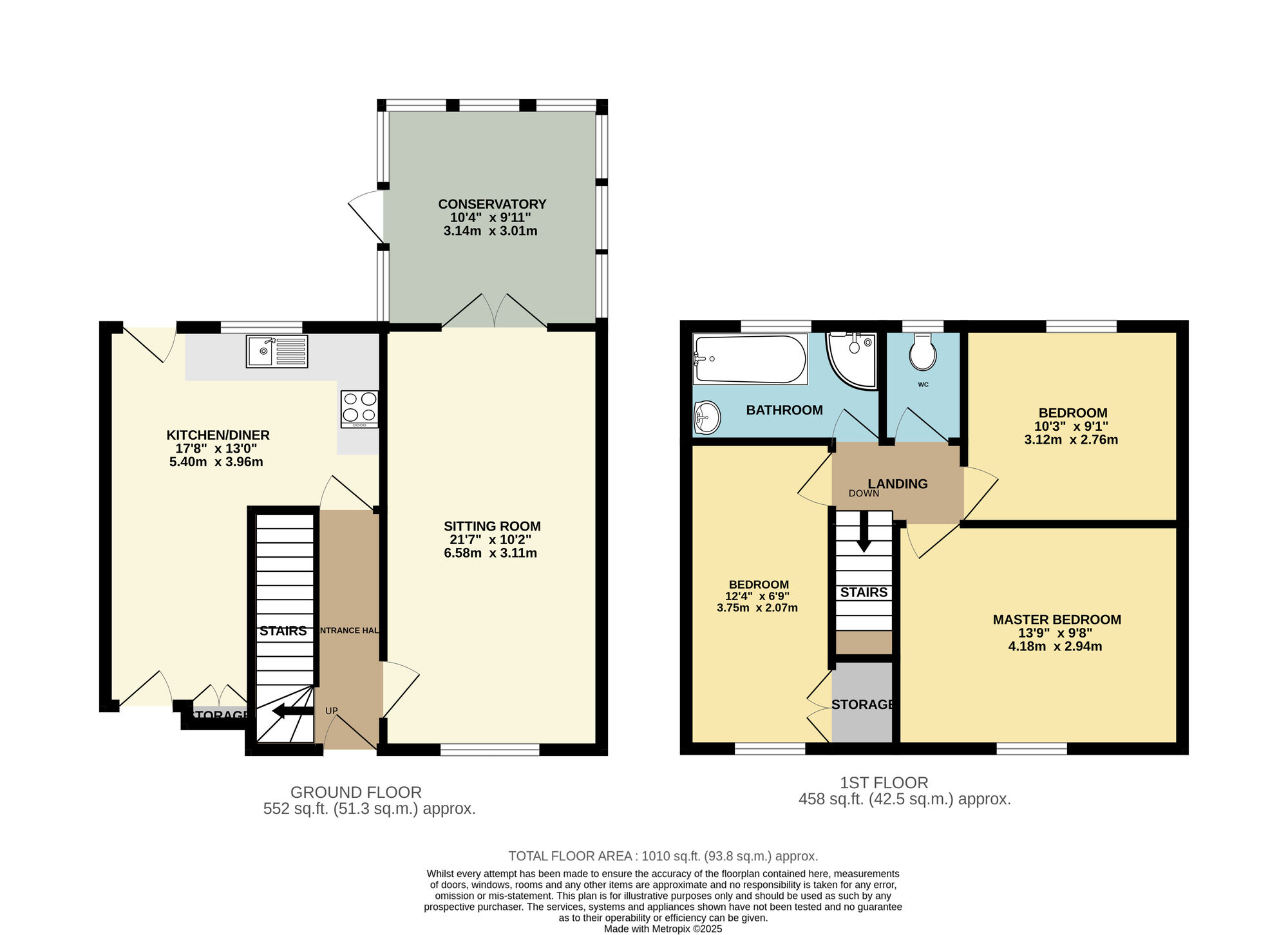 Floorplan of 3 bedroom Mid Terrace House for sale, Beevors Garden, Ditchingham, Norfolk, NR35