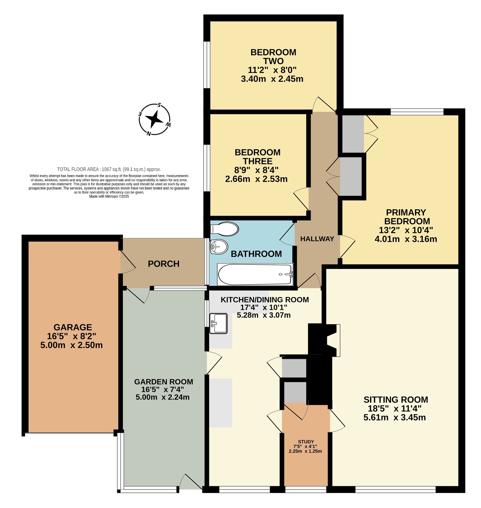 Floorplan of 3 bedroom Detached Bungalow for sale, Stuart Drive, Beccles, Suffolk, NR34