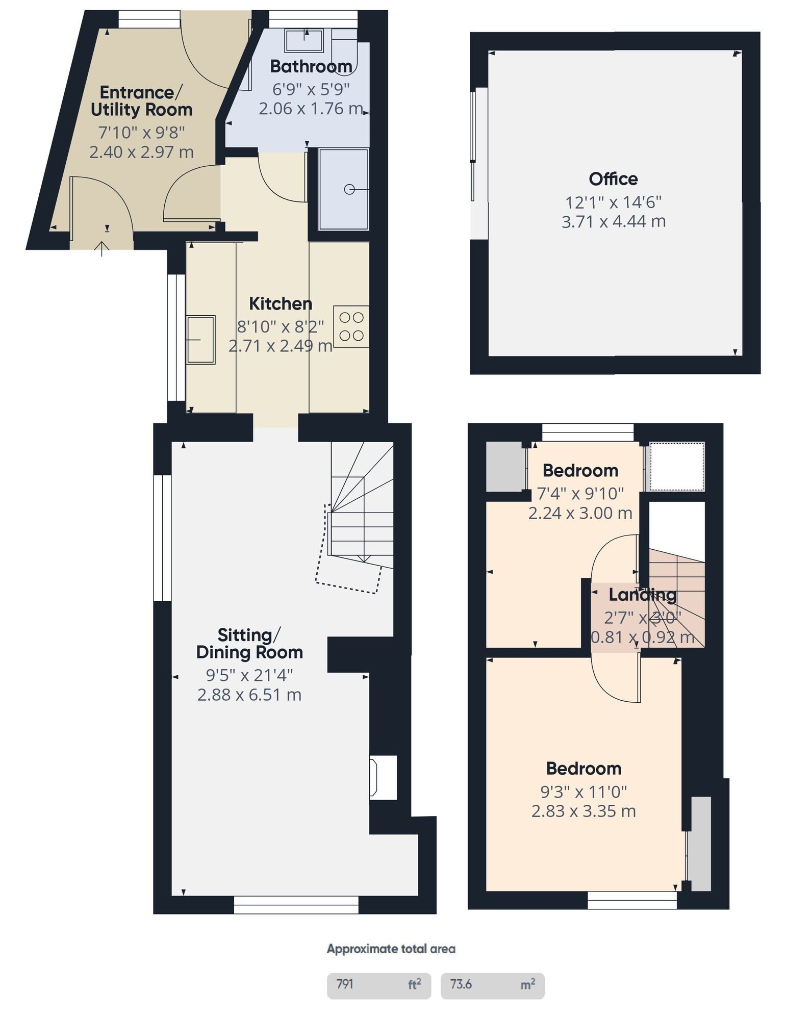 Floorplan of 2 bedroom Semi Detached House for sale, Beccles Road, Mutford, Suffolk, NR34