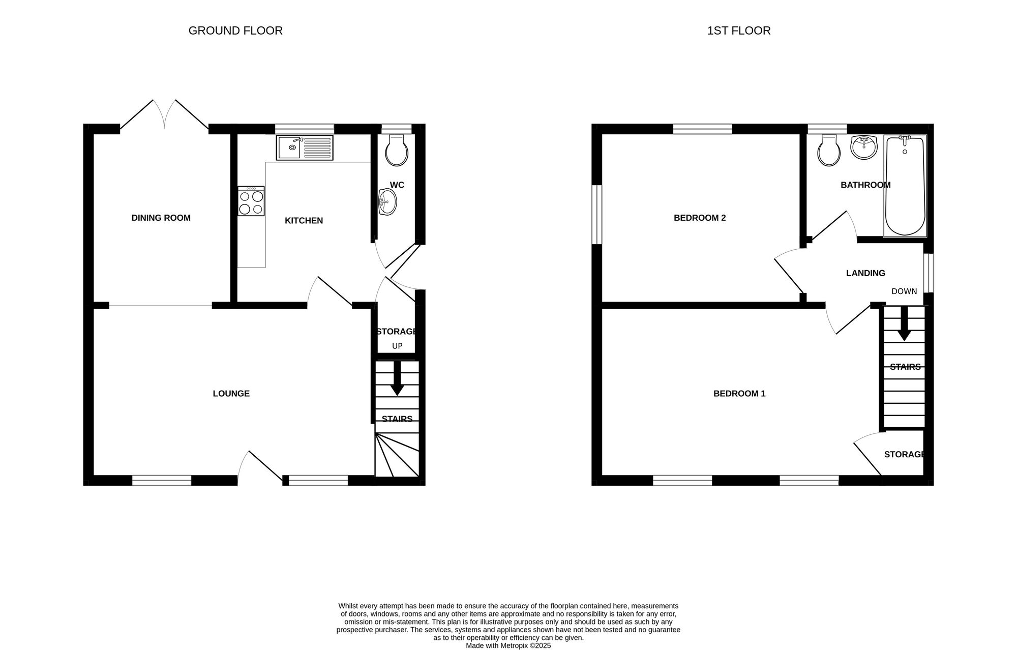Floorplan of 2 bedroom Detached House for sale, Trafalgar Road West, Gorleston, Norfolk, NR31