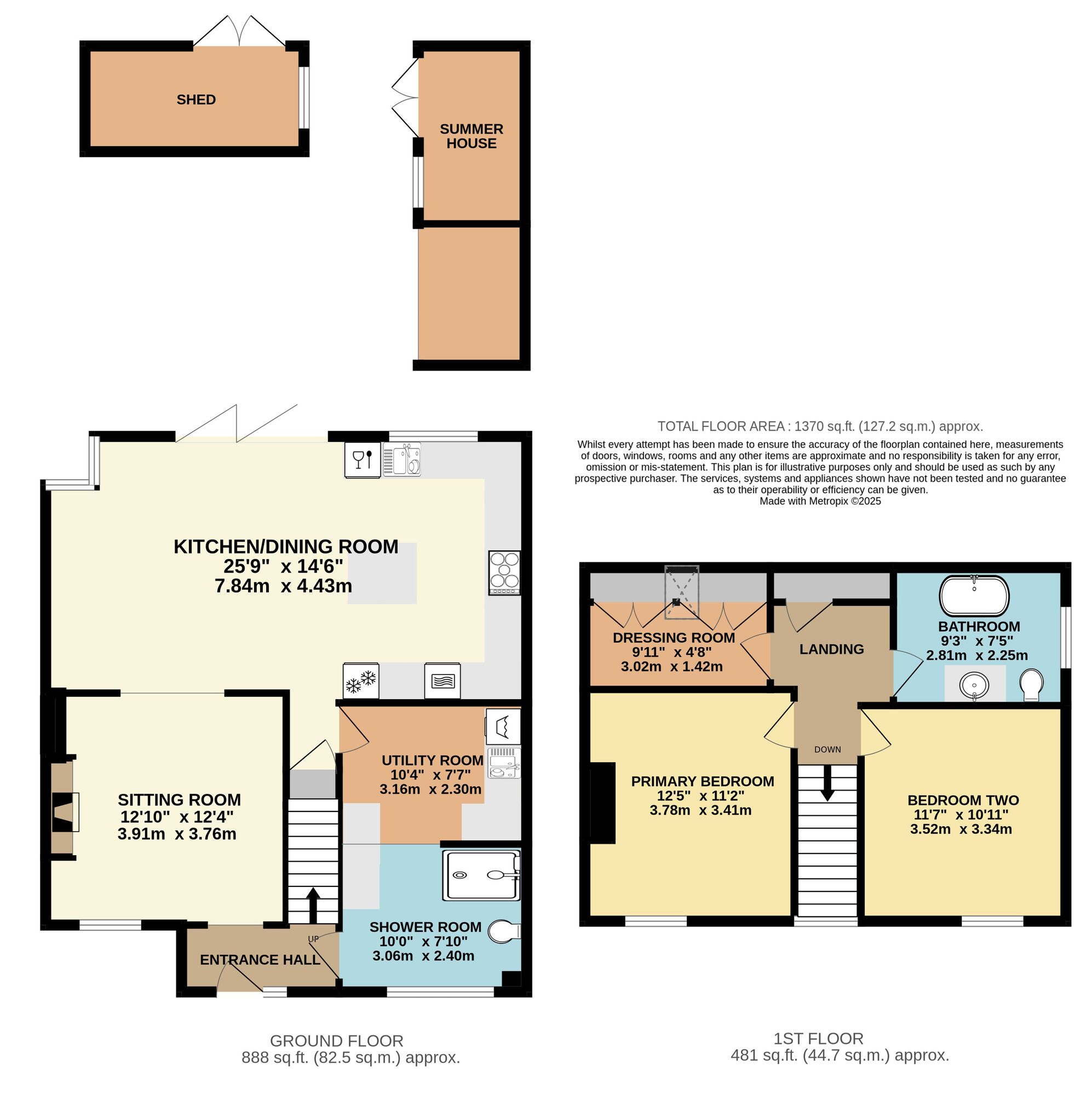 Floorplan of 3 bedroom Semi Detached House for sale, Loddon Road, Ditchingham, Norfolk, NR35