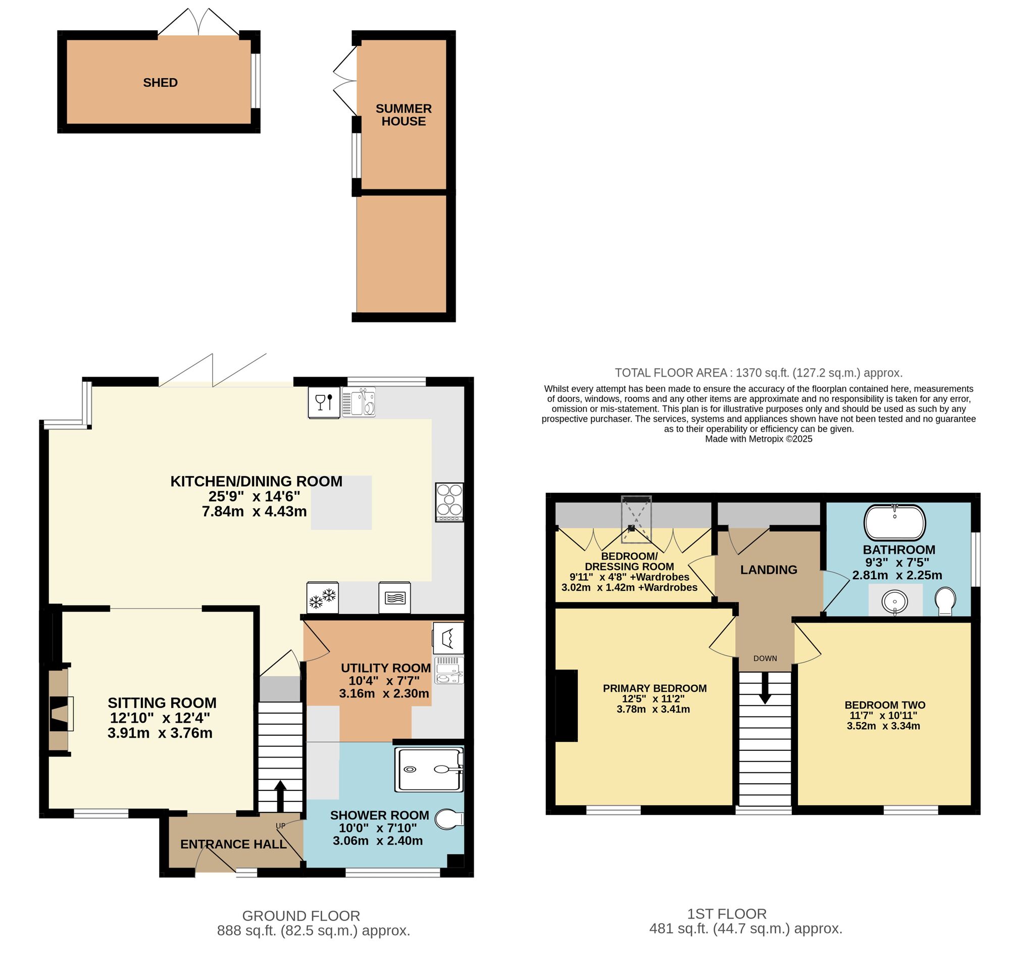 Floorplan of 3 bedroom End Terrace House for sale, Loddon Road, Ditchingham, Norfolk, NR35