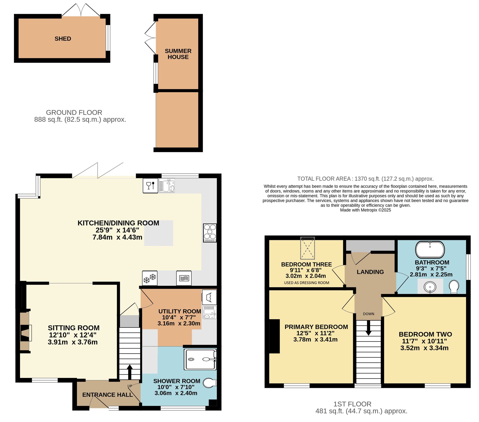 Floorplan of 3 bedroom End Terrace House for sale, Loddon Road, Ditchingham, Norfolk, NR35