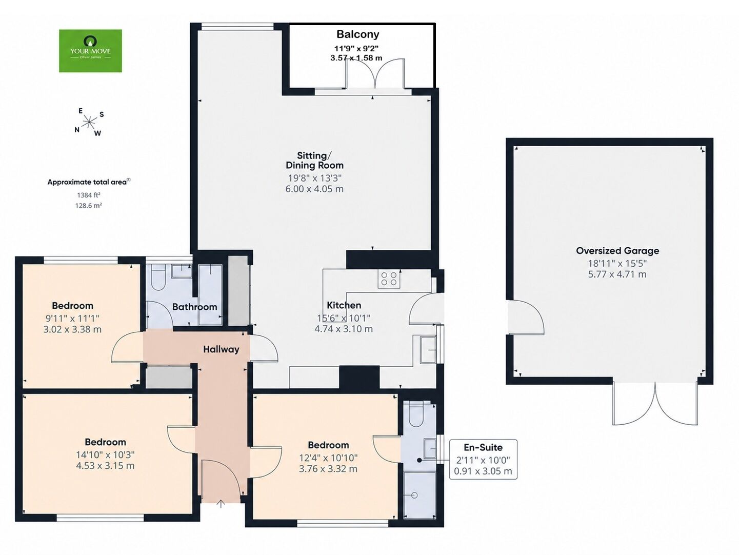 Floorplan of 3 bedroom Detached Bungalow for sale, Darby Road, Beccles, Suffolk, NR34