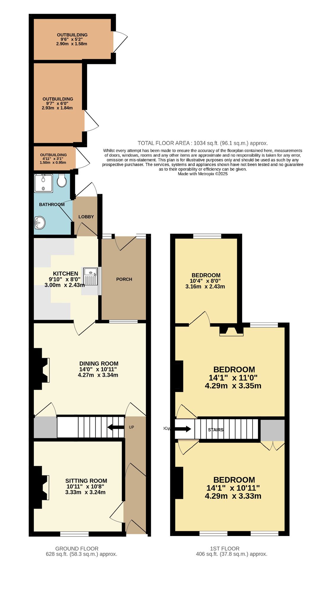 Floorplan of 3 bedroom Mid Terrace House for sale, Queens Road, Beccles, Suffolk, NR34