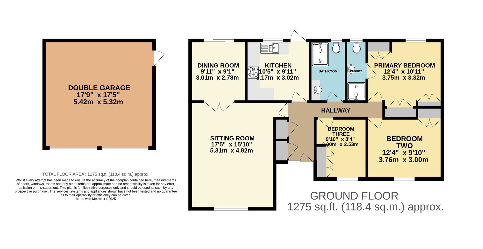 Floorplan of 3 bedroom Detached Bungalow for sale, Pepys Avenue, Worlingham, Suffolk, NR34
