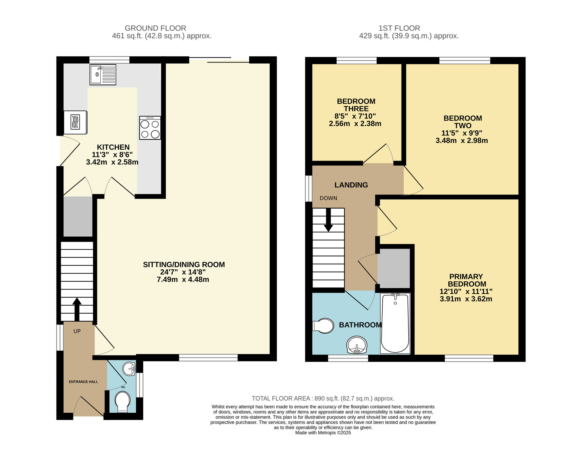 Floorplan of 3 bedroom Semi Detached House for sale, All Saints Drive, Beccles, Suffolk, NR34
