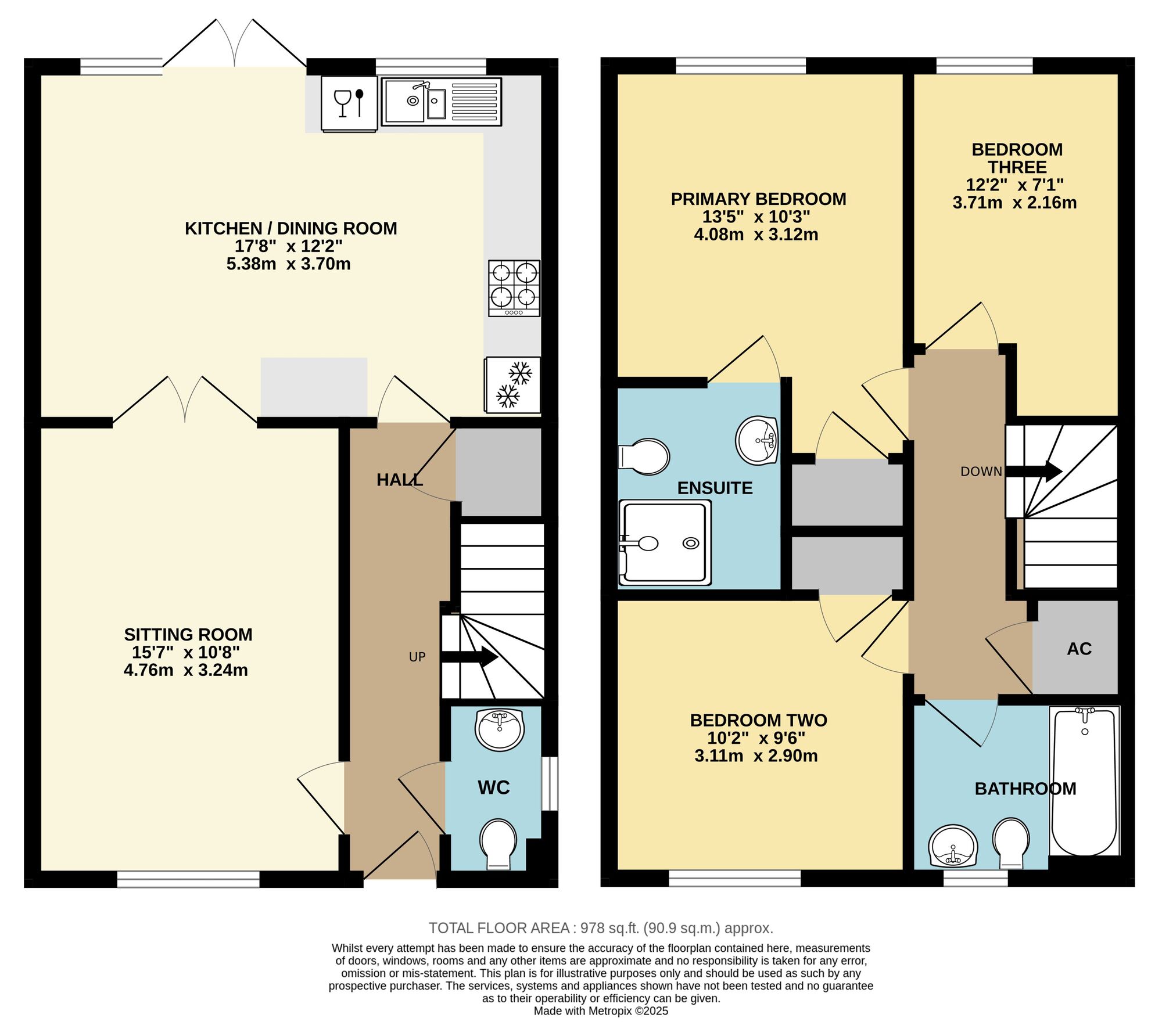 Floorplan of 3 bedroom Semi Detached House for sale, Cricket Lane, Beccles, Suffolk, NR34