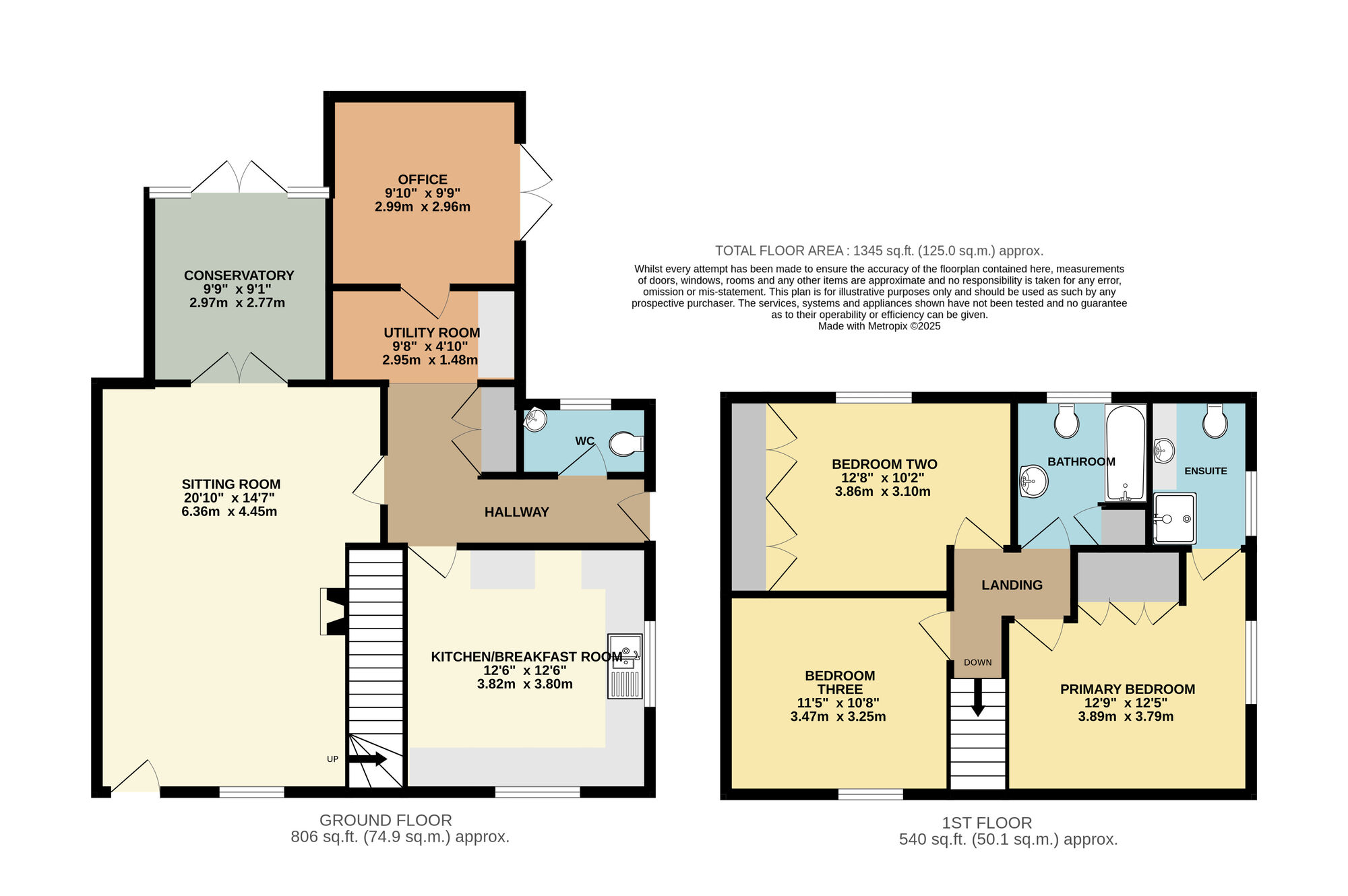 Floorplan of 3 bedroom Semi Detached House for sale, Dun Cow Road, Aldeby, Norfolk, NR34