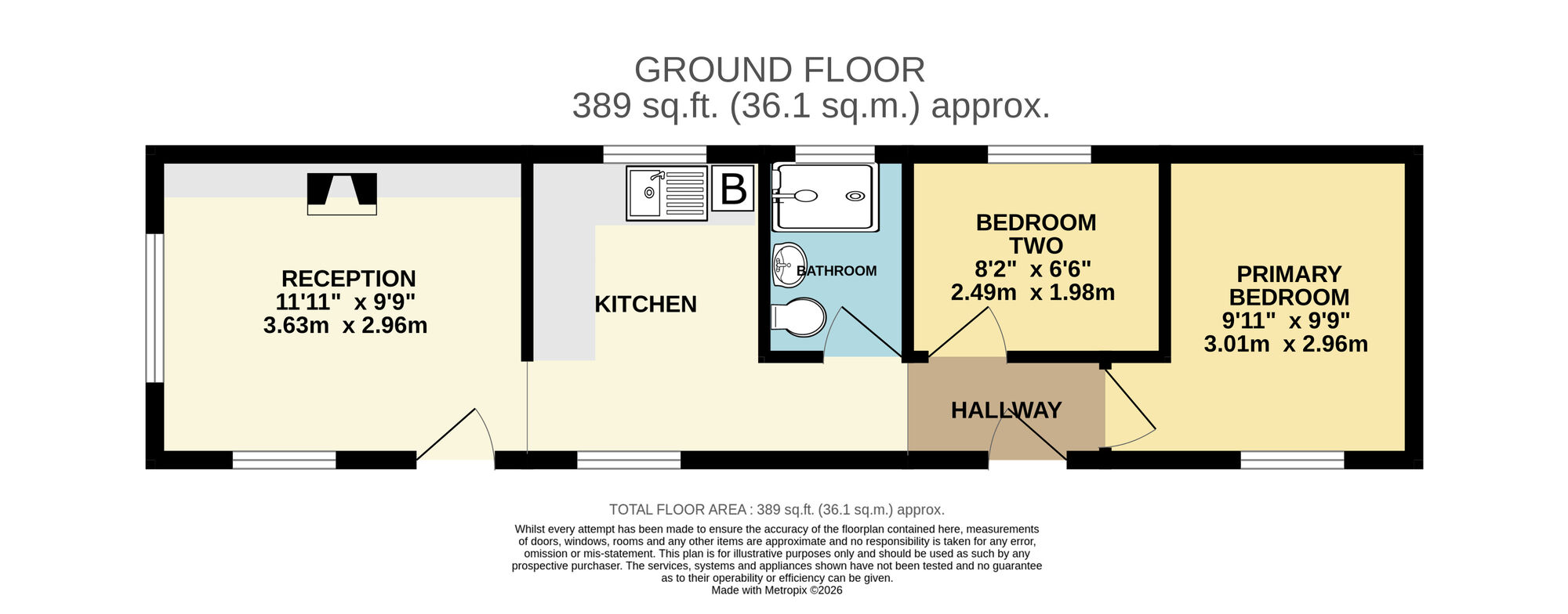 Floorplan of 2 bedroom Detached Property for sale, Pound Road, Beccles, Suffolk, NR34