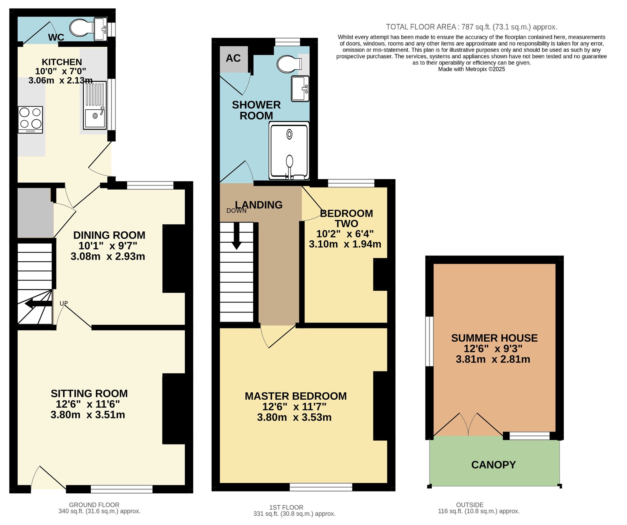 Floorplan of 2 bedroom Mid Terrace House for sale, Webster Street, Bungay, Suffolk, NR35
