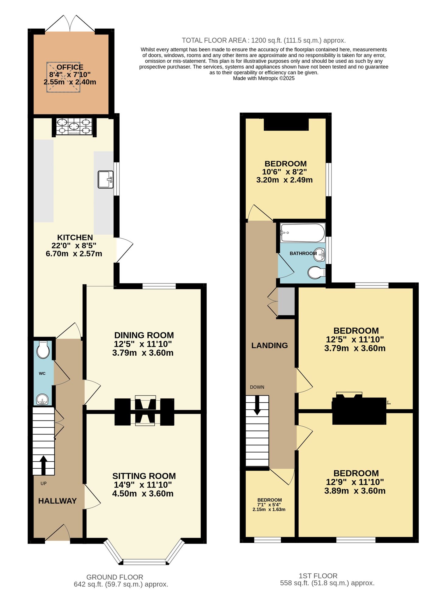 Floorplan of 4 bedroom End Terrace House for sale, St. Johns Road, Bungay, Suffolk, NR35