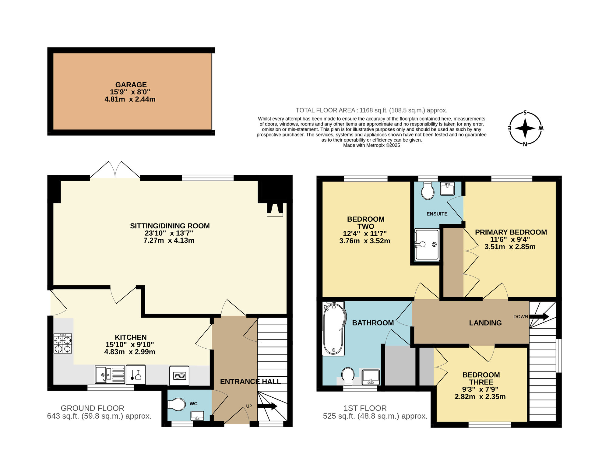 Floorplan of 3 bedroom Detached House to rent, Kings Road, Bungay, Suffolk, NR35