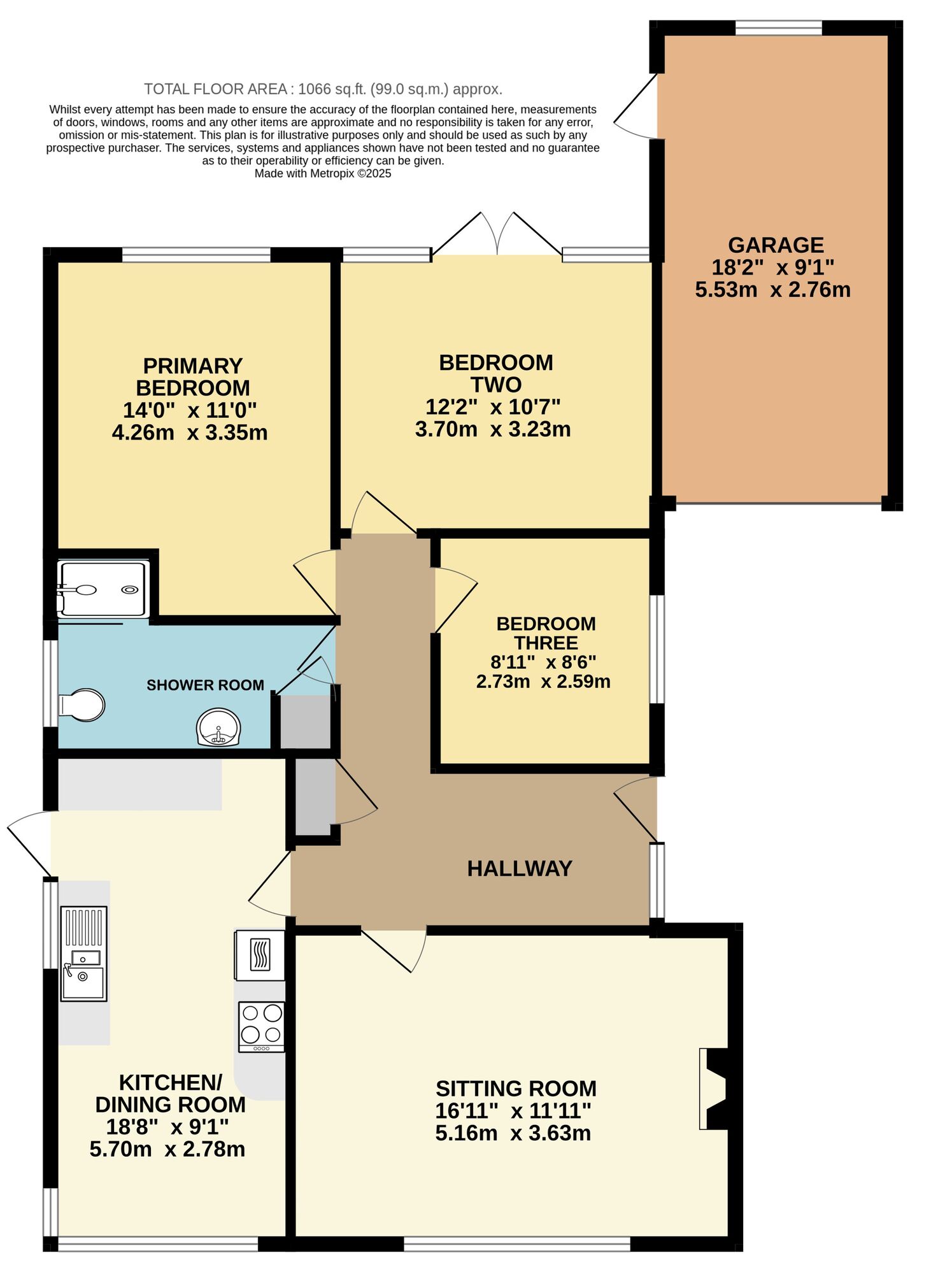Floorplan of 3 bedroom Detached Bungalow for sale, Highland Drive, Worlingham, Suffolk, NR34