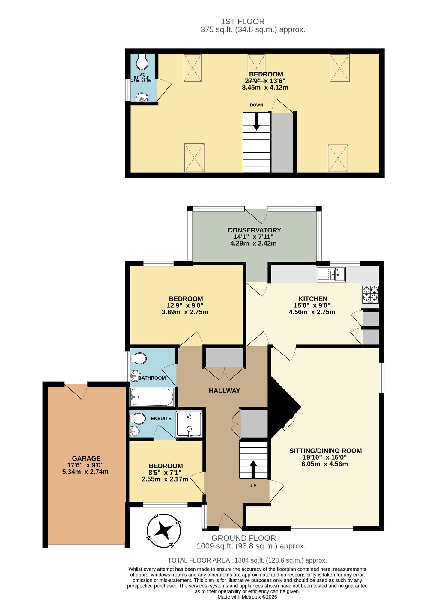 Floorplan of 3 bedroom Detached Bungalow for sale, Southend Road, Bungay, Suffolk, NR35